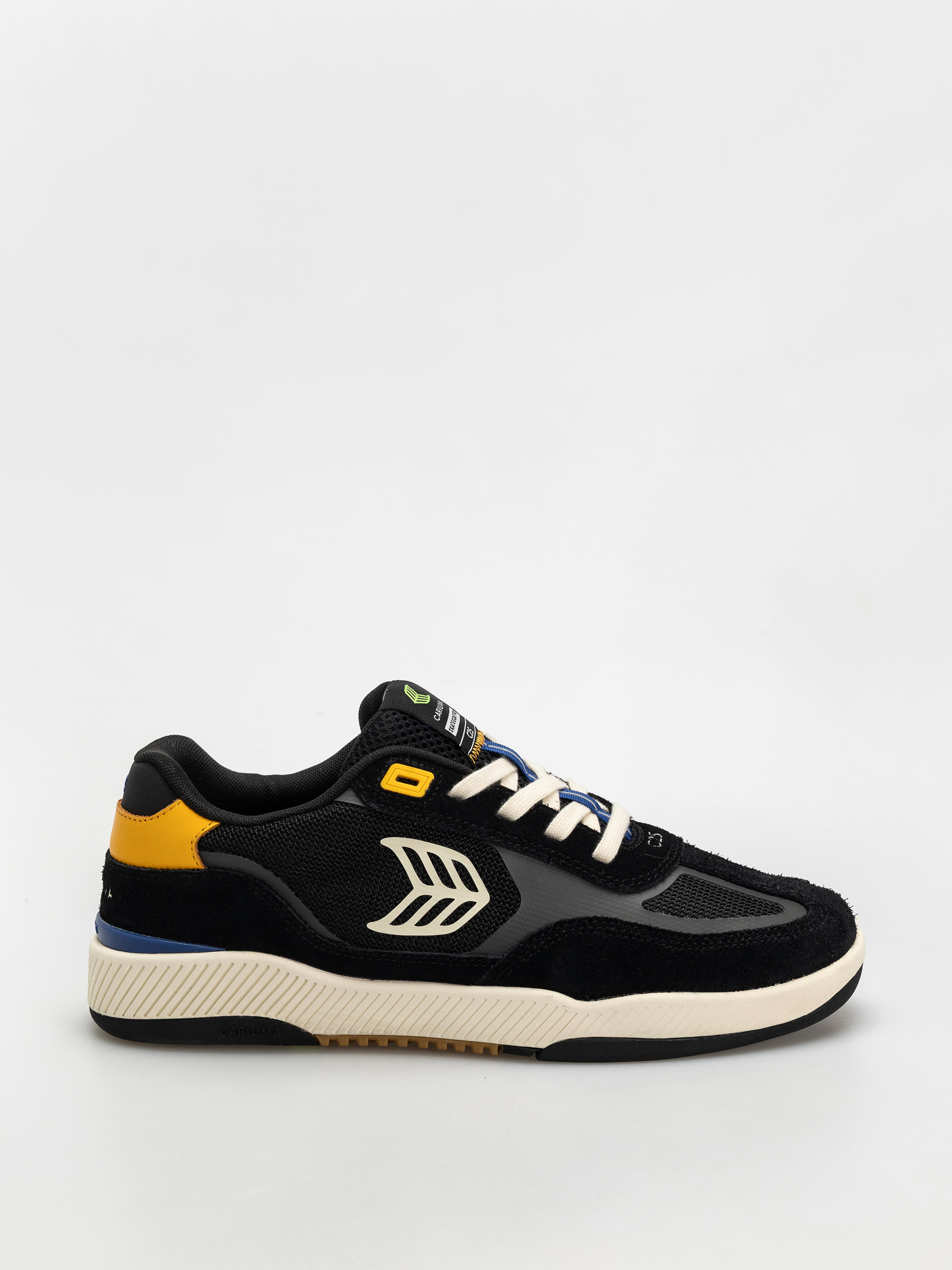 Boty Cariuma Skategoat C25 Pro (black suede and mesh ivory logo yellow)