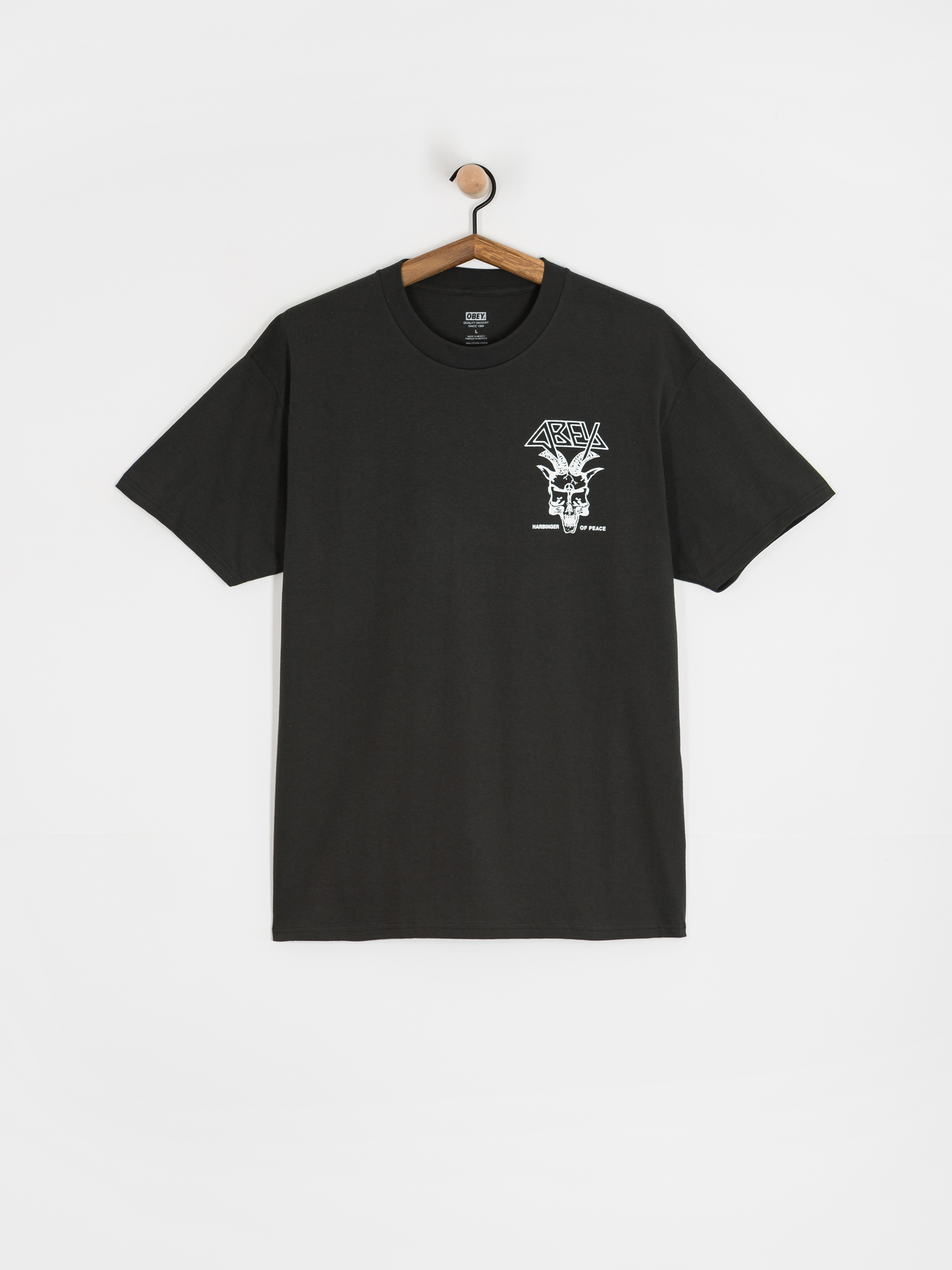 Tričko OBEY Harbinger Of Peace (vintage black)