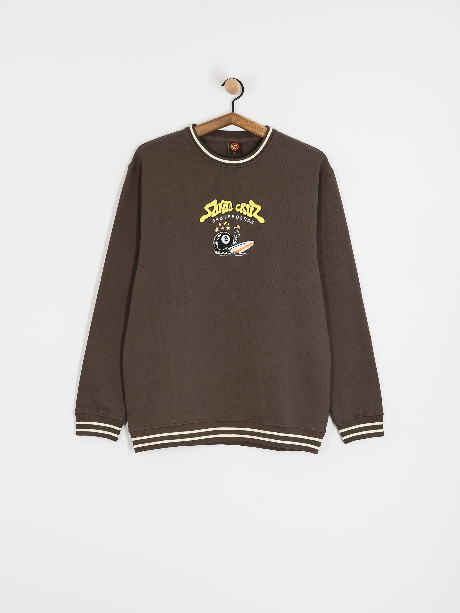 Mikina Santa Cruz Winkowski Surf Front Crew (washed black)