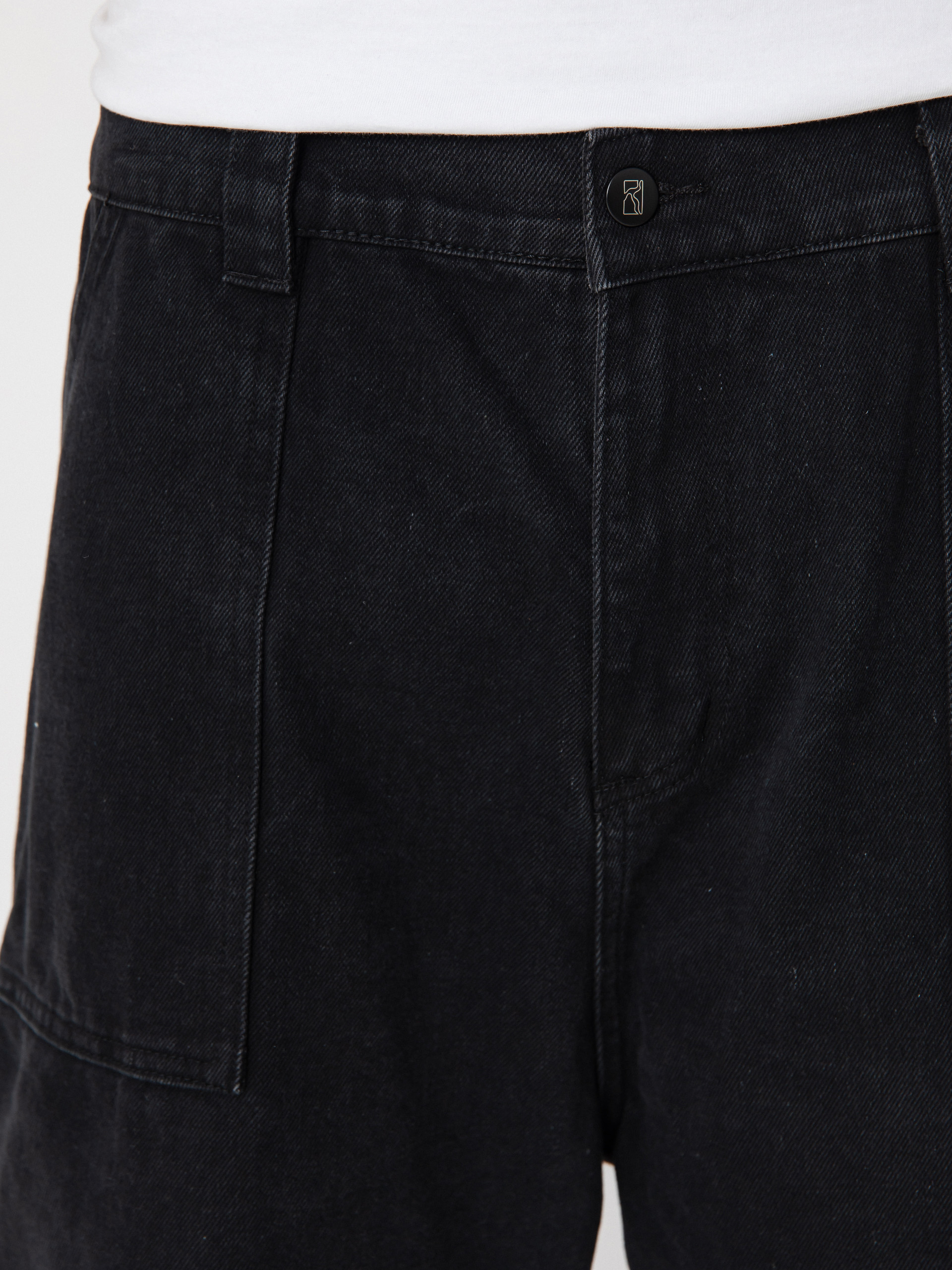 Kraťasy Poetic Collective Painter (black denim)