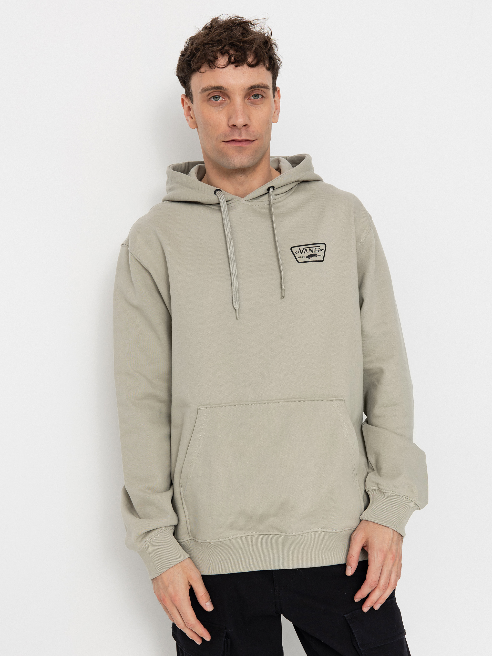 Mikina s kapucí Vans Full Patch HD (london fog)