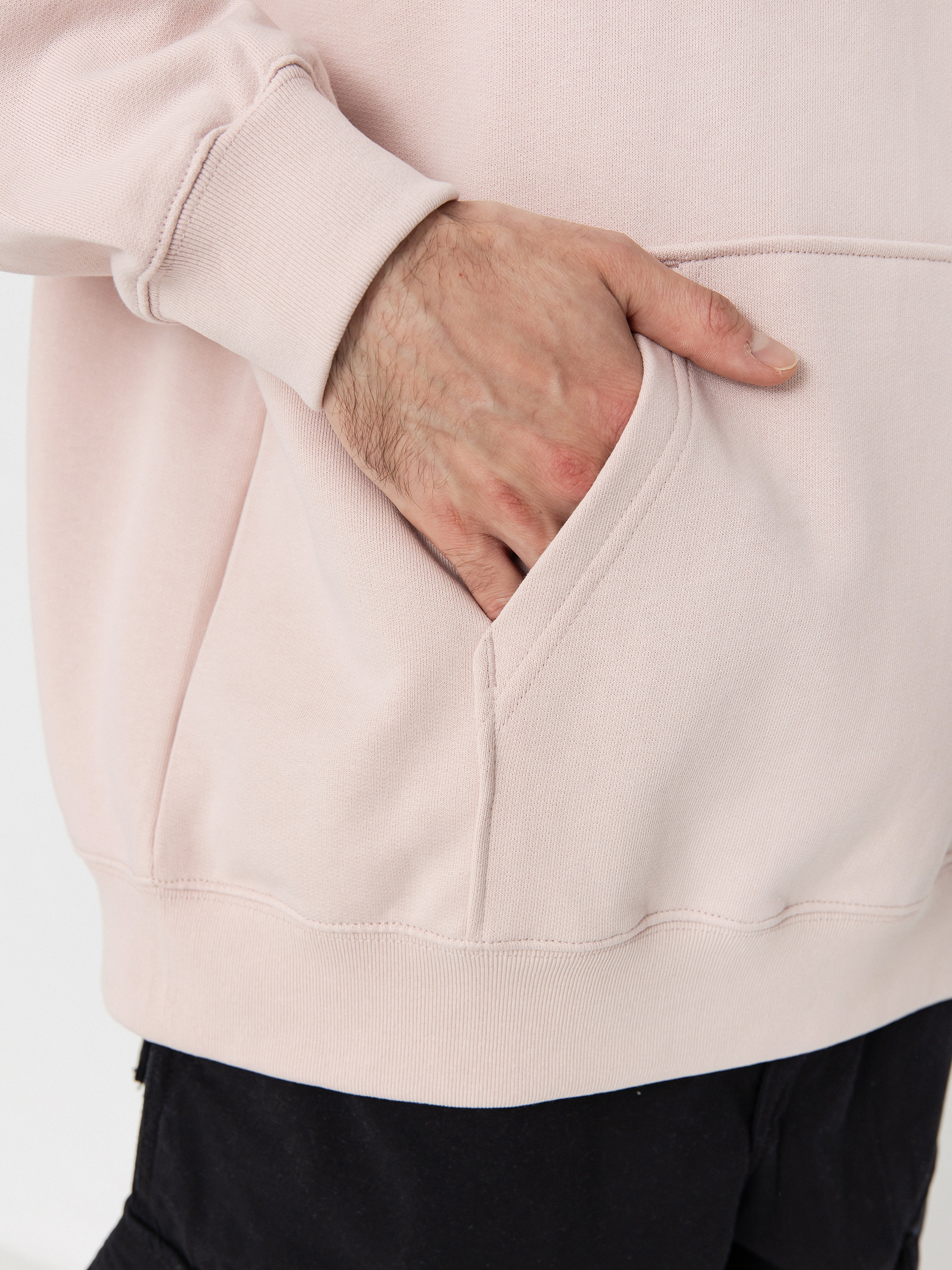 Mikina s kapucí Vans Brush Script II Loose HD (sepia rose)