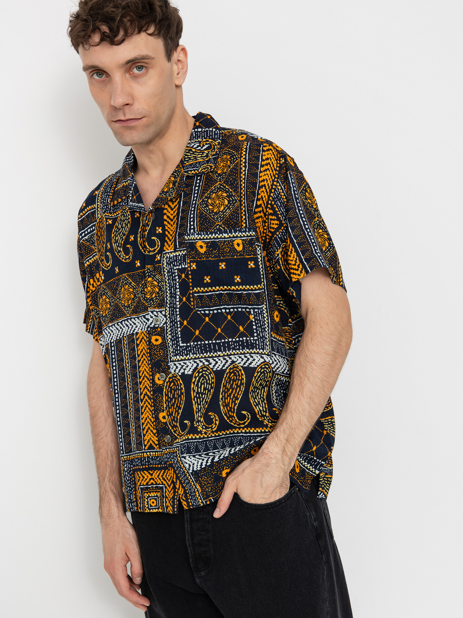 Košile OBEY Archie (navy multi)