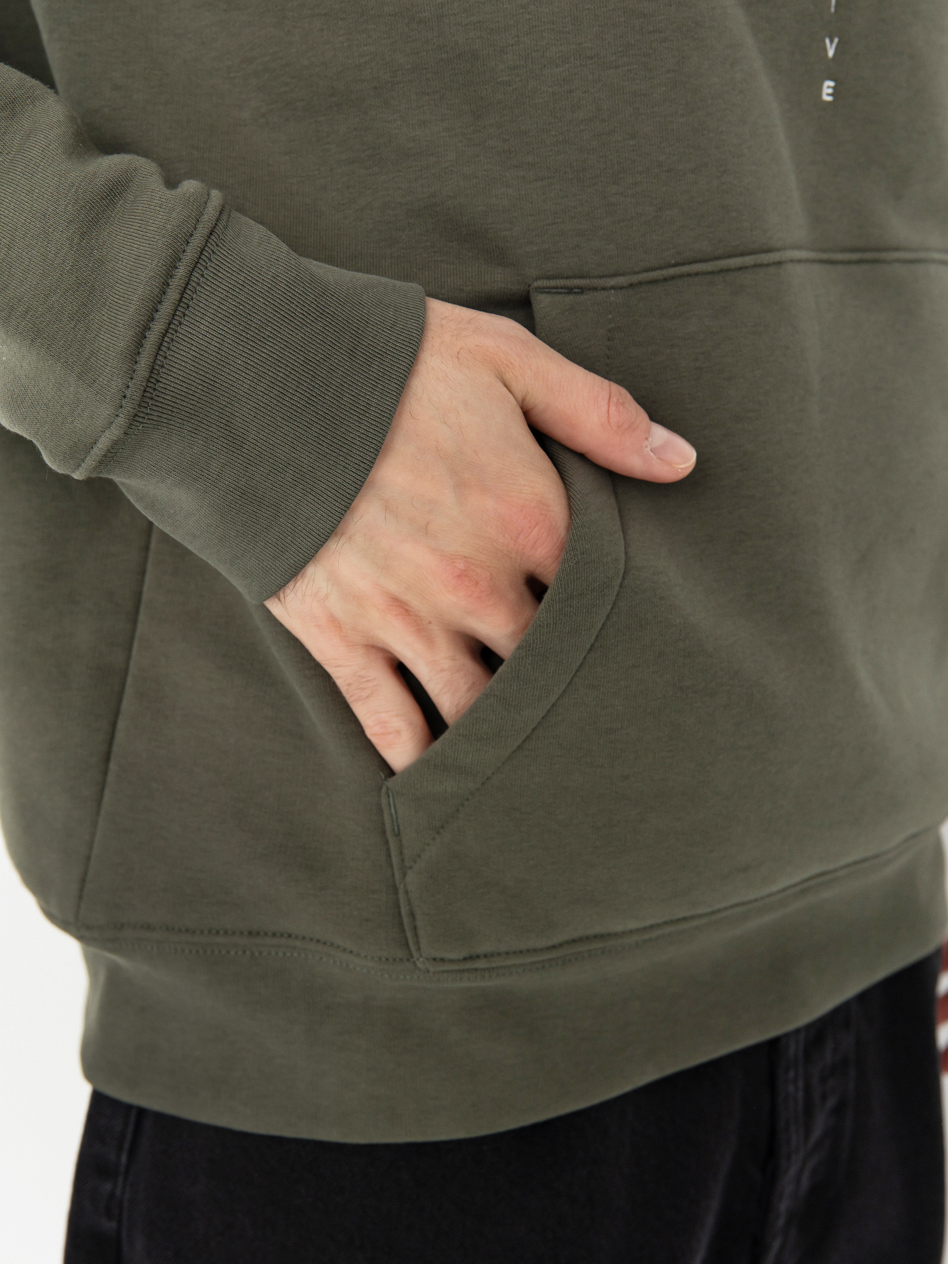 Mikina s kapucí Poetic Collective Flower HD (khaki)