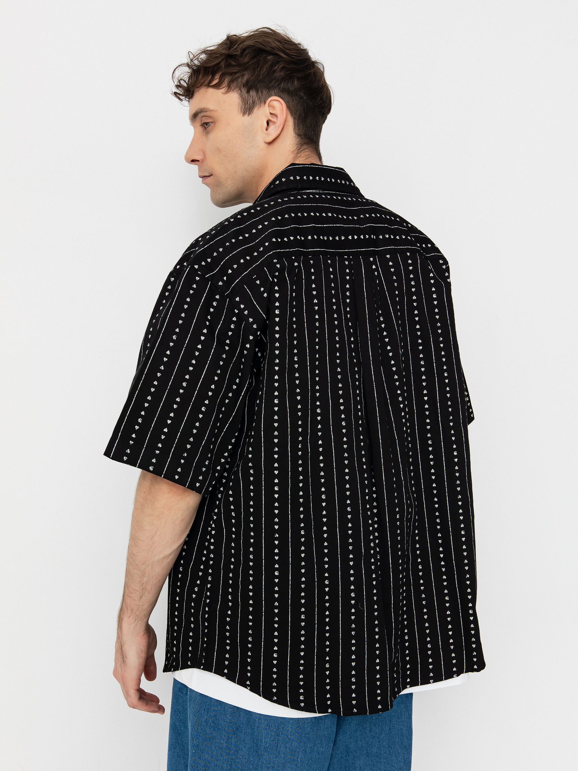 Košile Carhartt WIP Drewe (heart c pinstripe/black/natural)