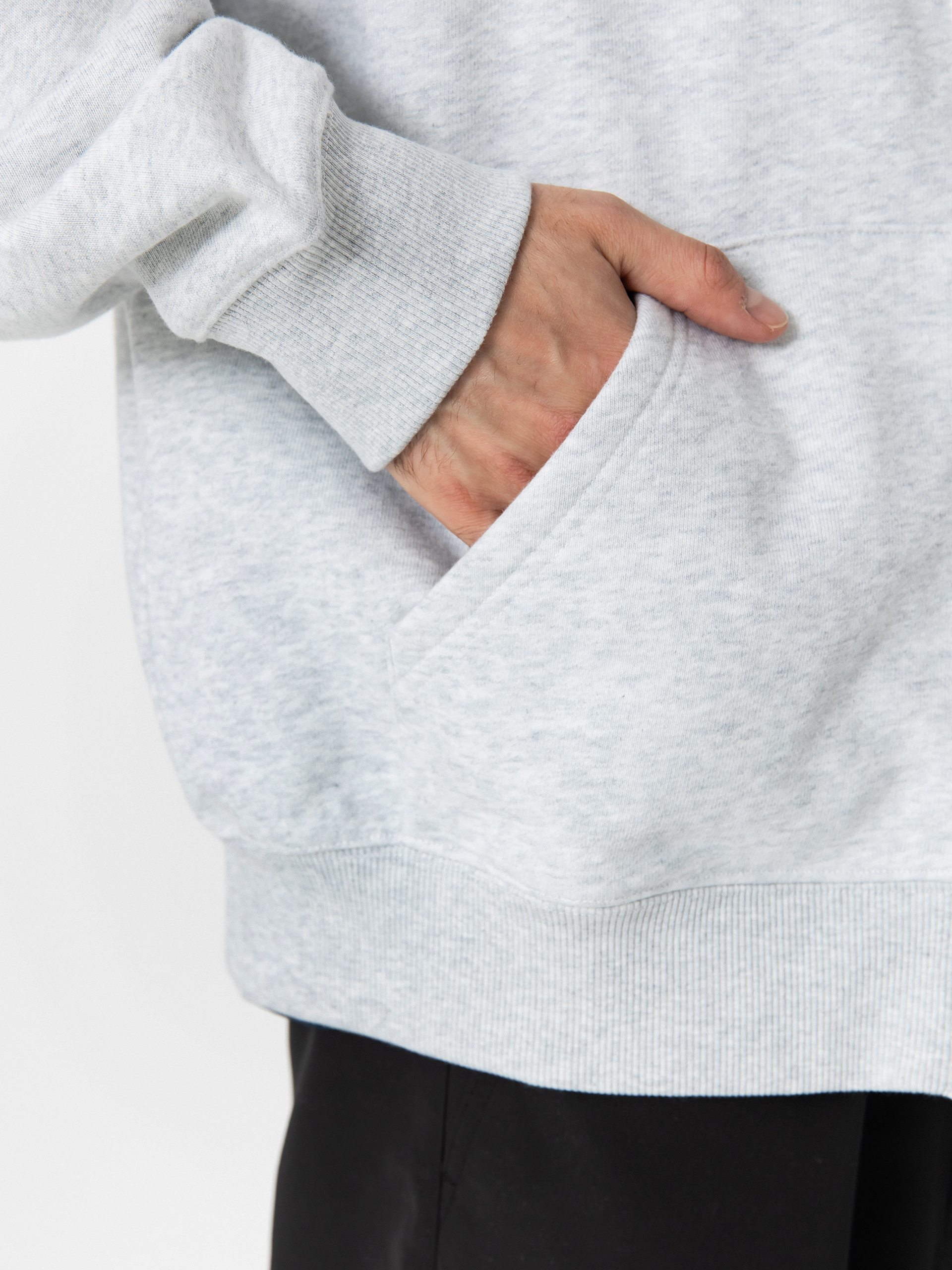 Mikina s kapucí Carhartt WIP Jazzy ZHD (ash heather/blue iris)