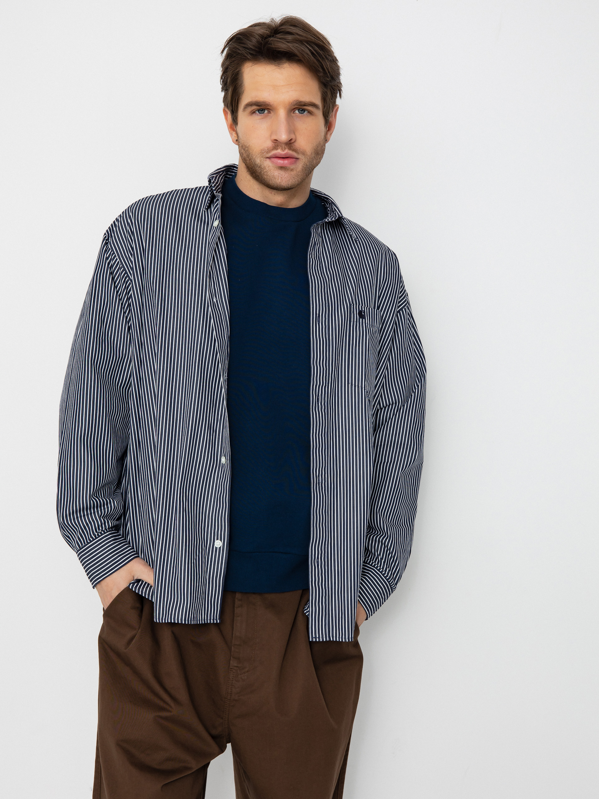 Košile Carhartt WIP Notus (arvin stripe/space)