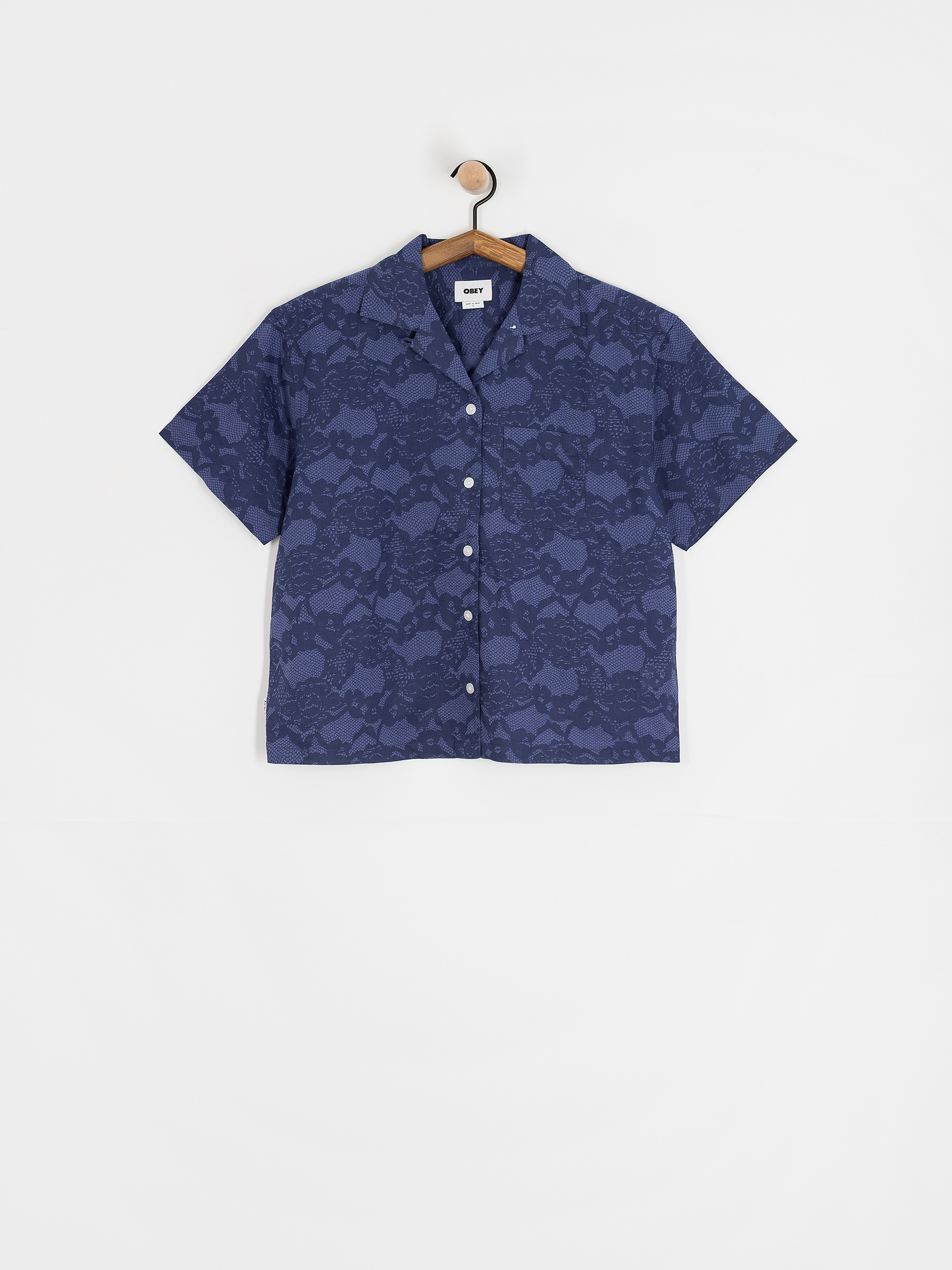 Košile OBEY Cecilie Lace Wmn (blue multi)
