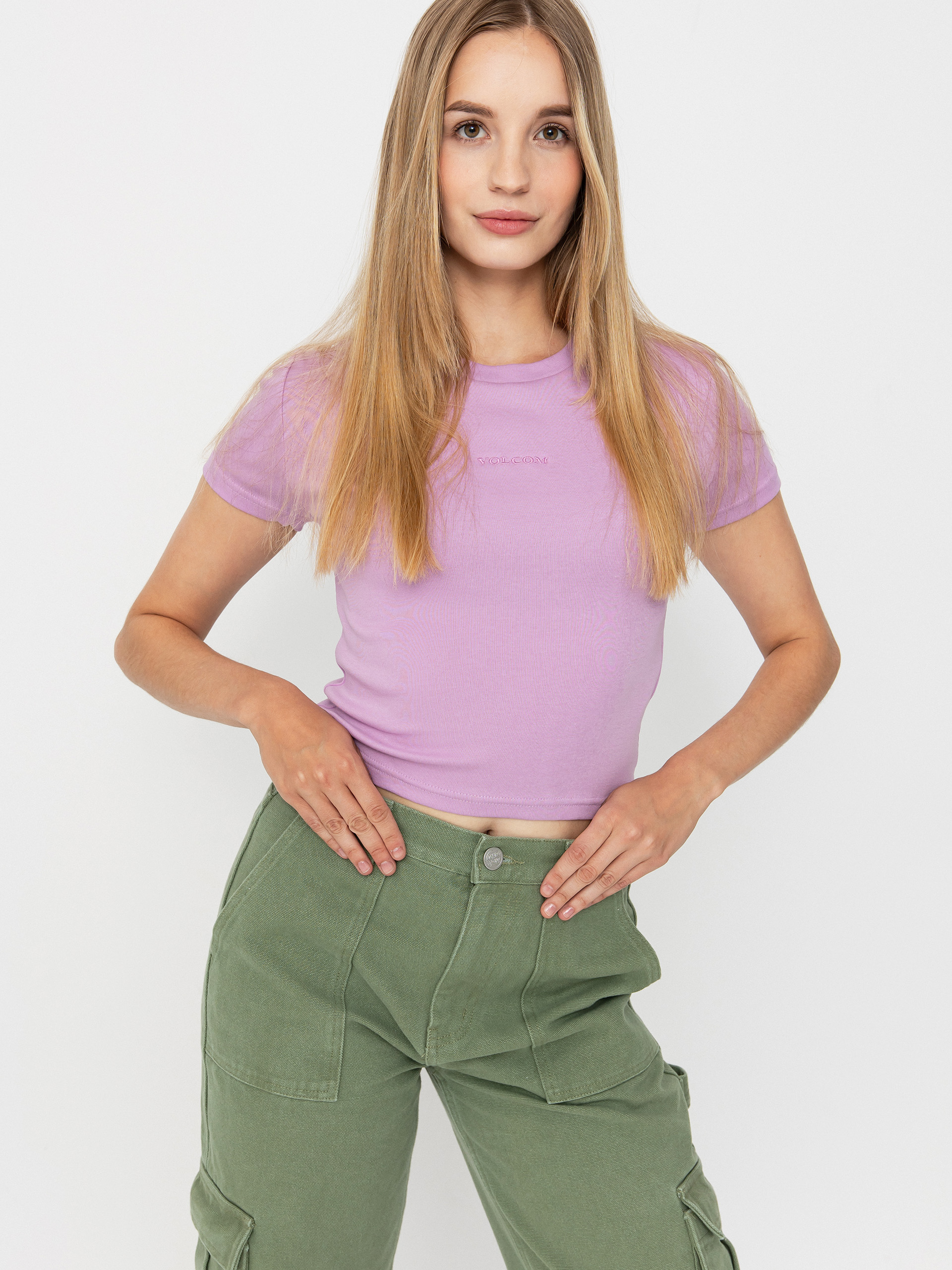 Tričko Volcom Volcomstone Crop Wmn (iris purple)