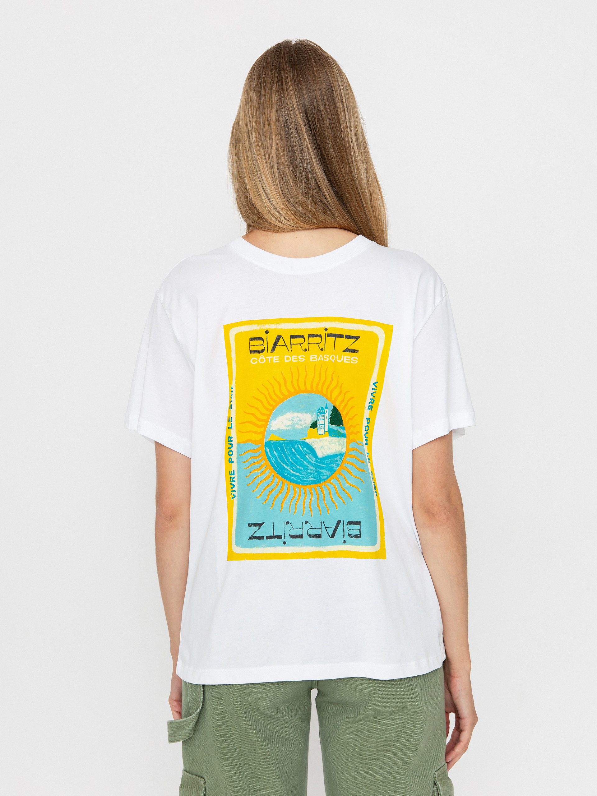 Tričko Roxy Atlas Hangloose Wmn (bright white biarritz)
