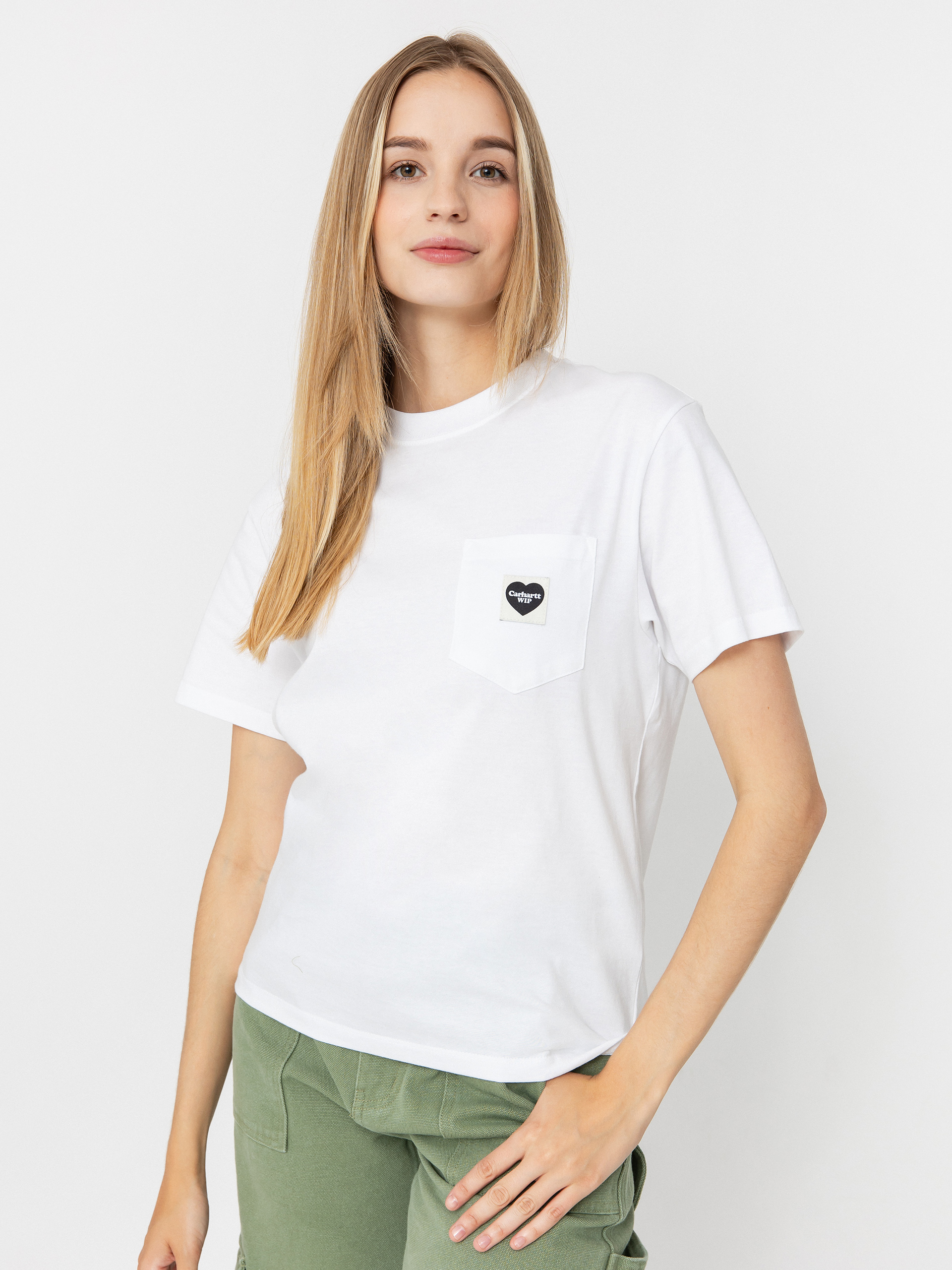 Tričko Carhartt WIP Pocket Heart Wmn (white/black)