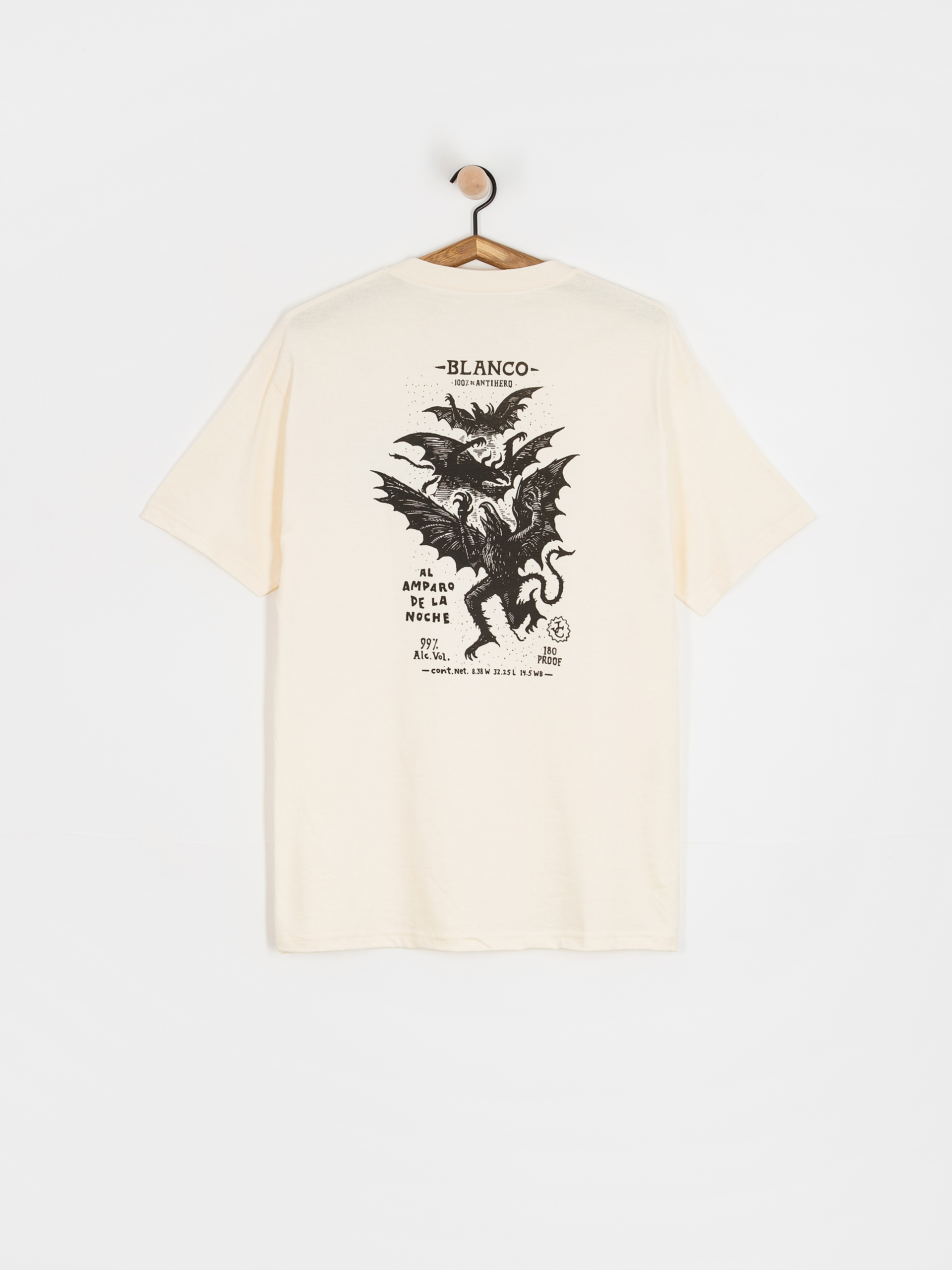 Tričko Antihero Carnales Blanco (cream w/black prints)