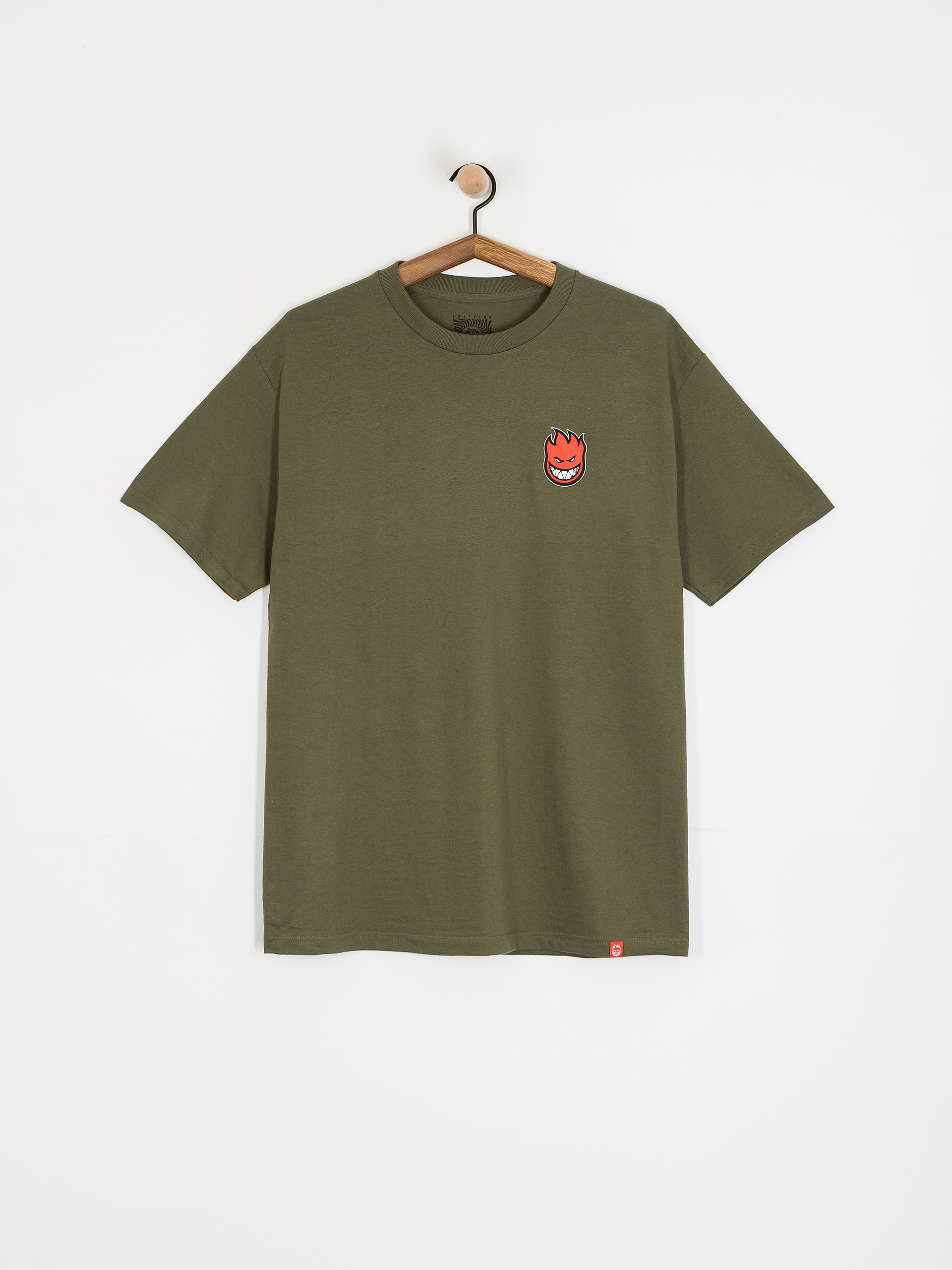 Tričko Spitfire Lil Bighead Fill (military green w/red black&white print)