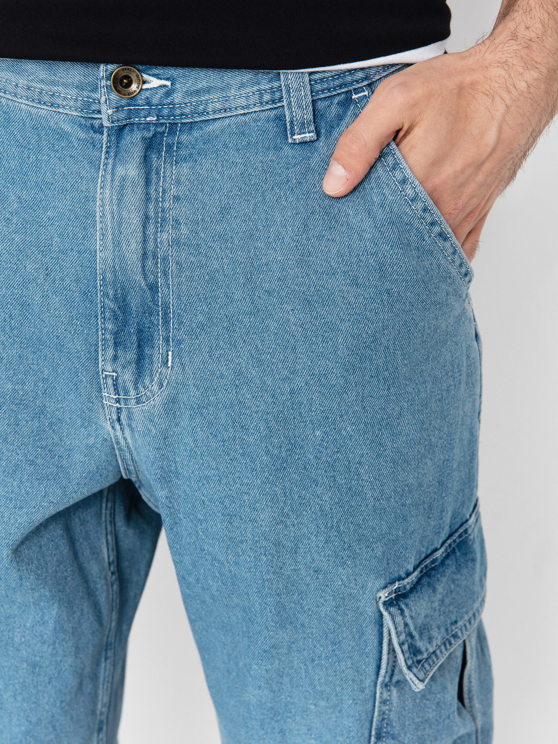 Kalhoty Vans Service Cargo Loose Denim (stonewash/blue)