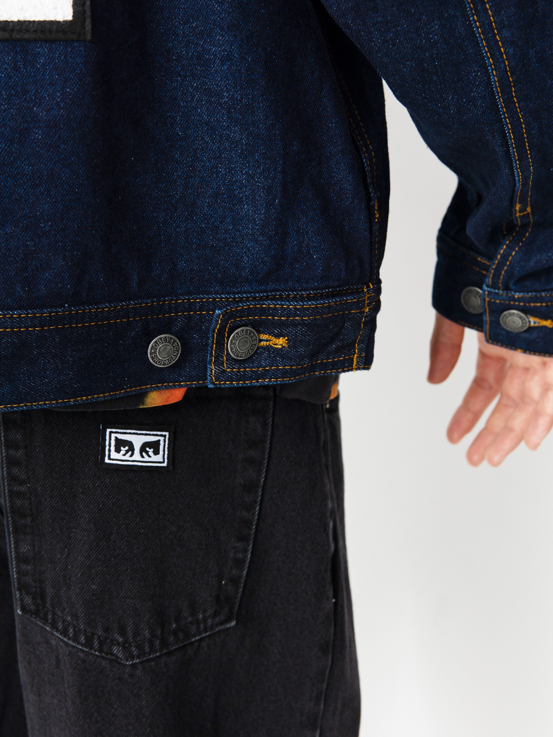 Bunda OBEY Icon Hardwork (rinse indigo)