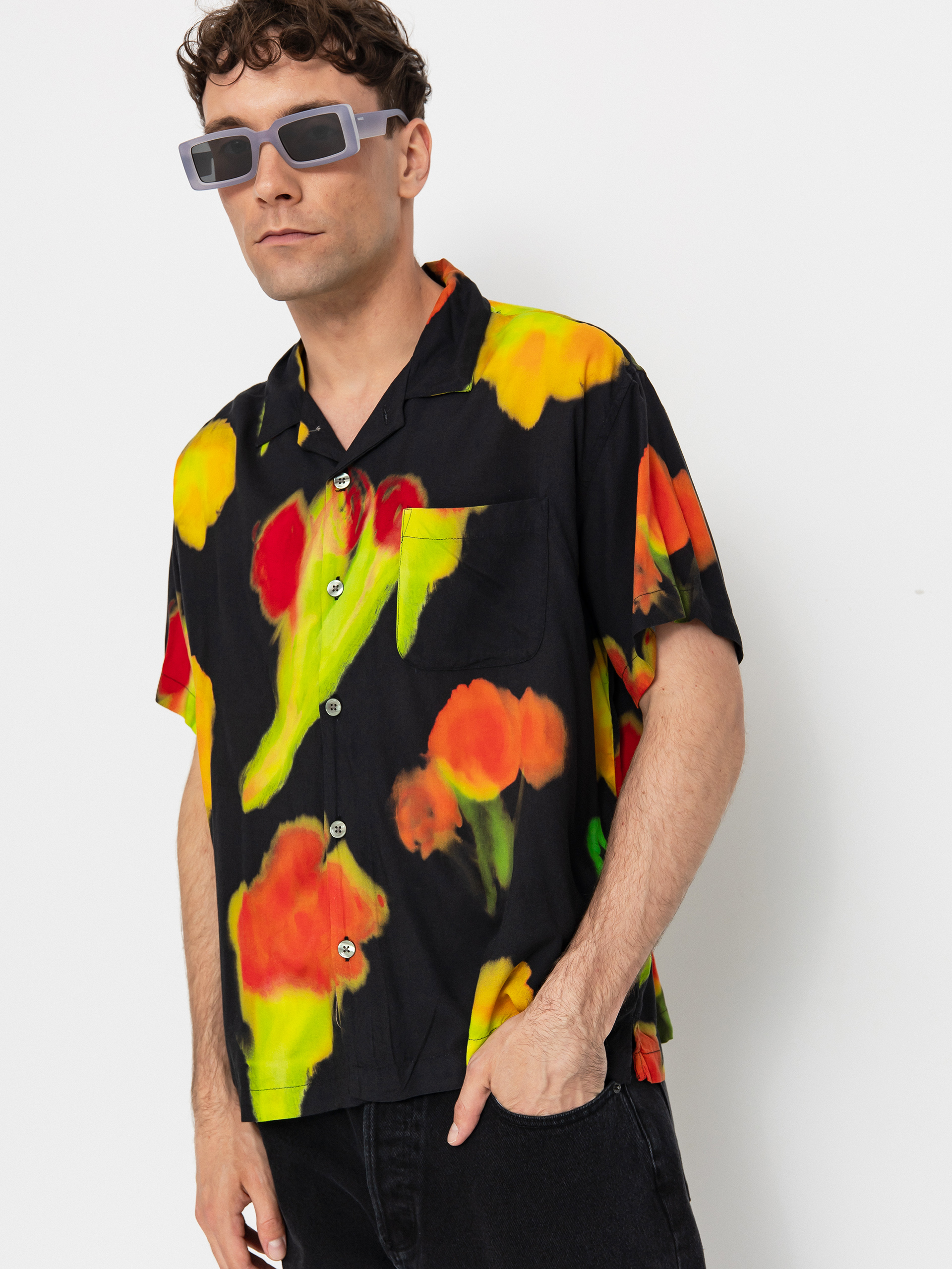 Košile OBEY Kinney (black multi)