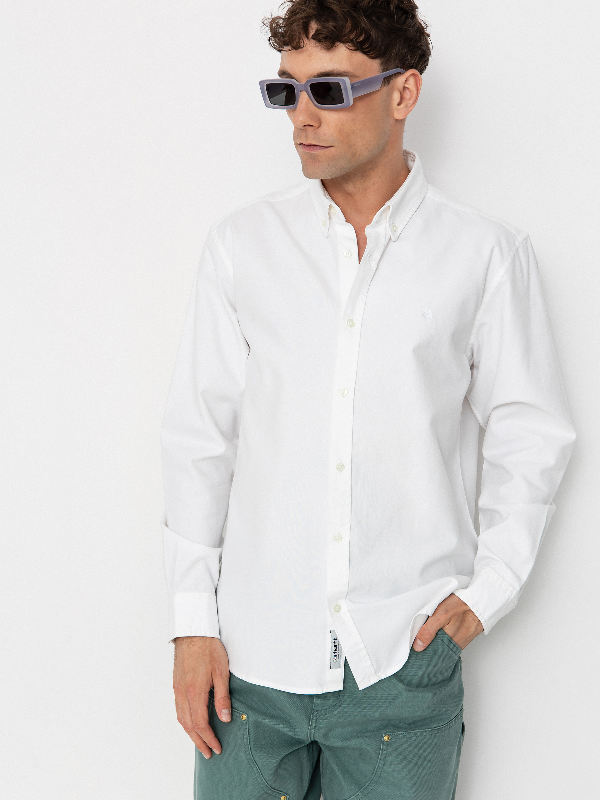 Košile Carhartt WIP Bolton (white)