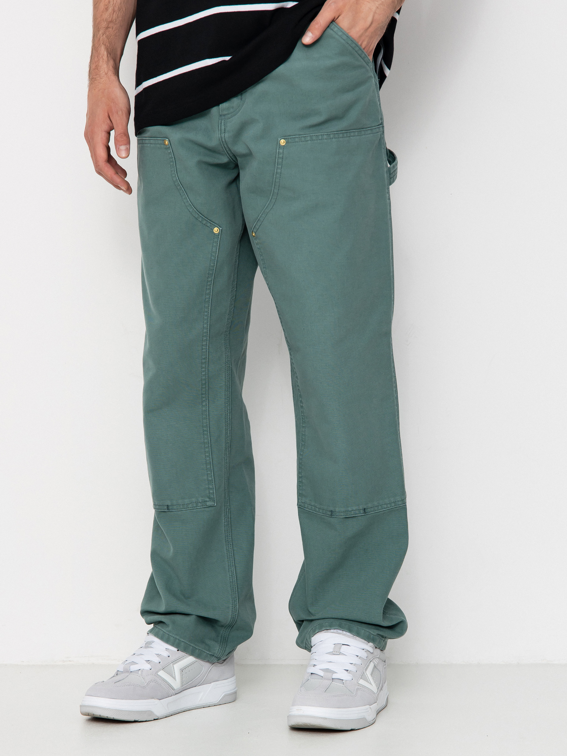 Kalhoty Carhartt WIP Double Knee (silver pine)