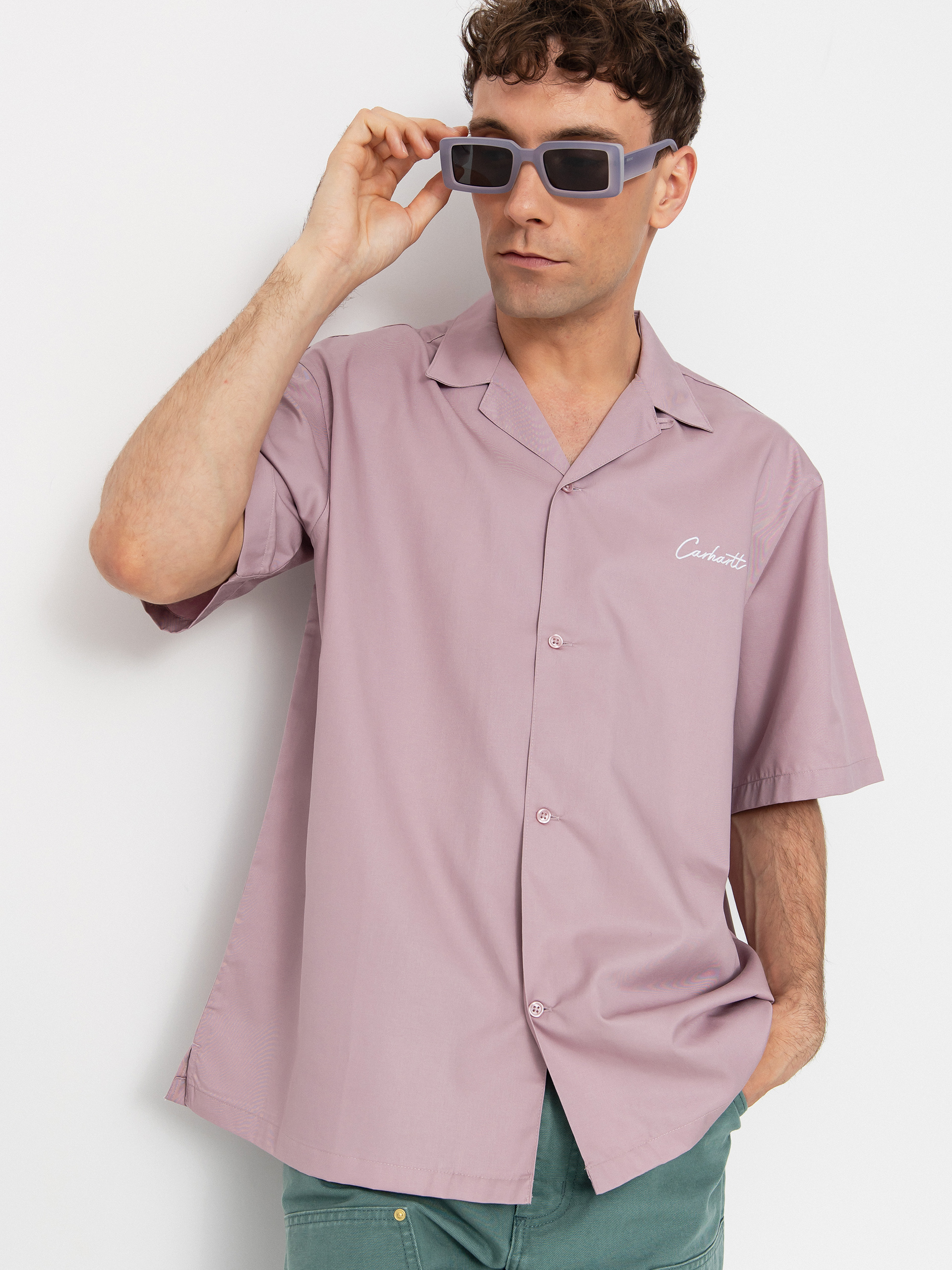 Košile Carhartt WIP Delray (hortensia/white)