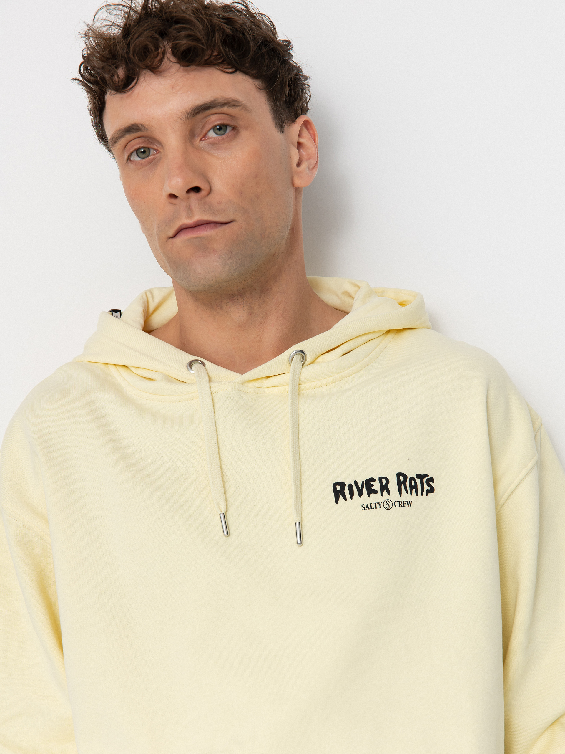 Mikina s kapucí Salty Crew River Rats HD (transparent yellow)