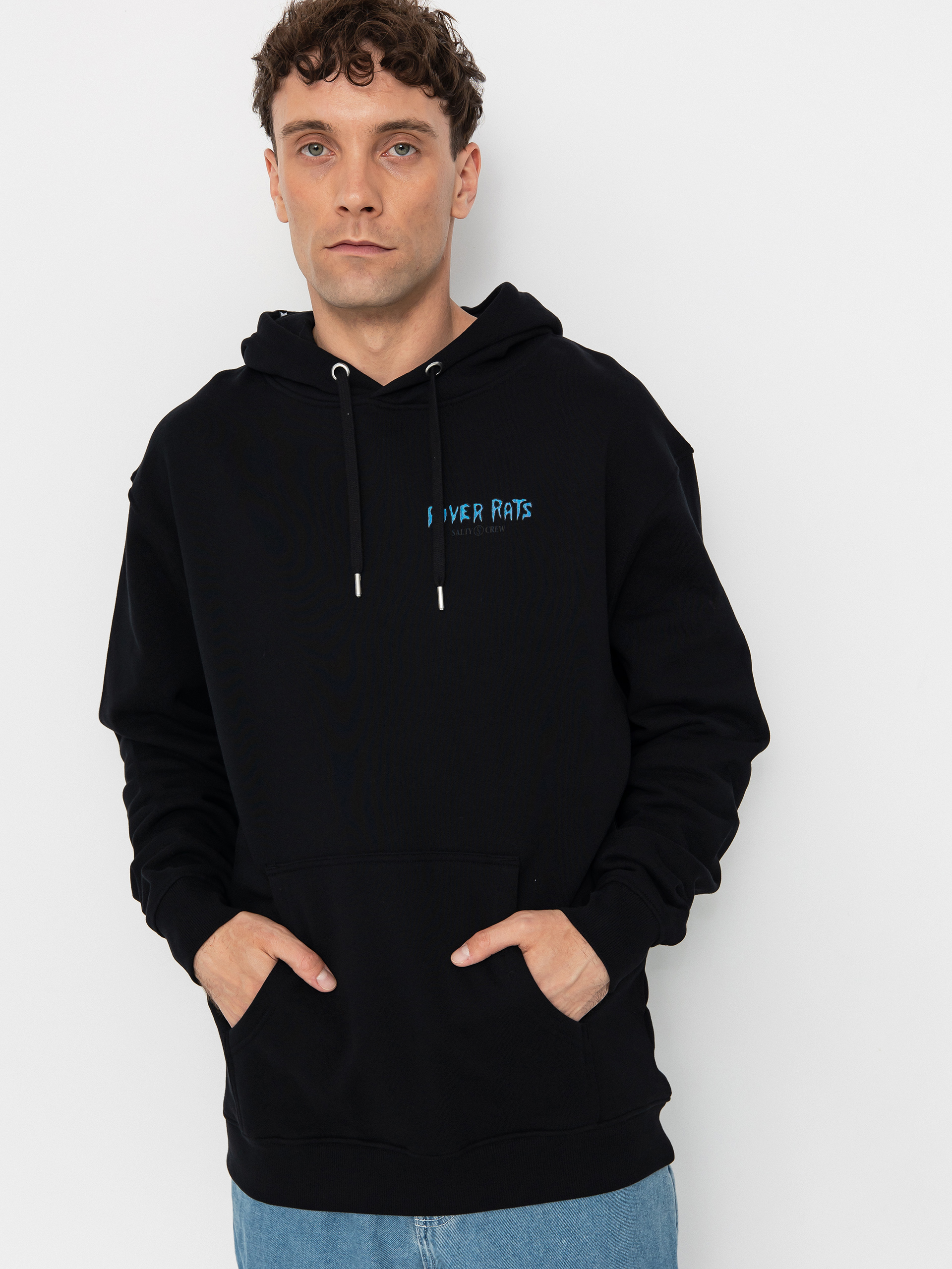 Mikina s kapucu00ed Salty Crew River Rats HD (black)