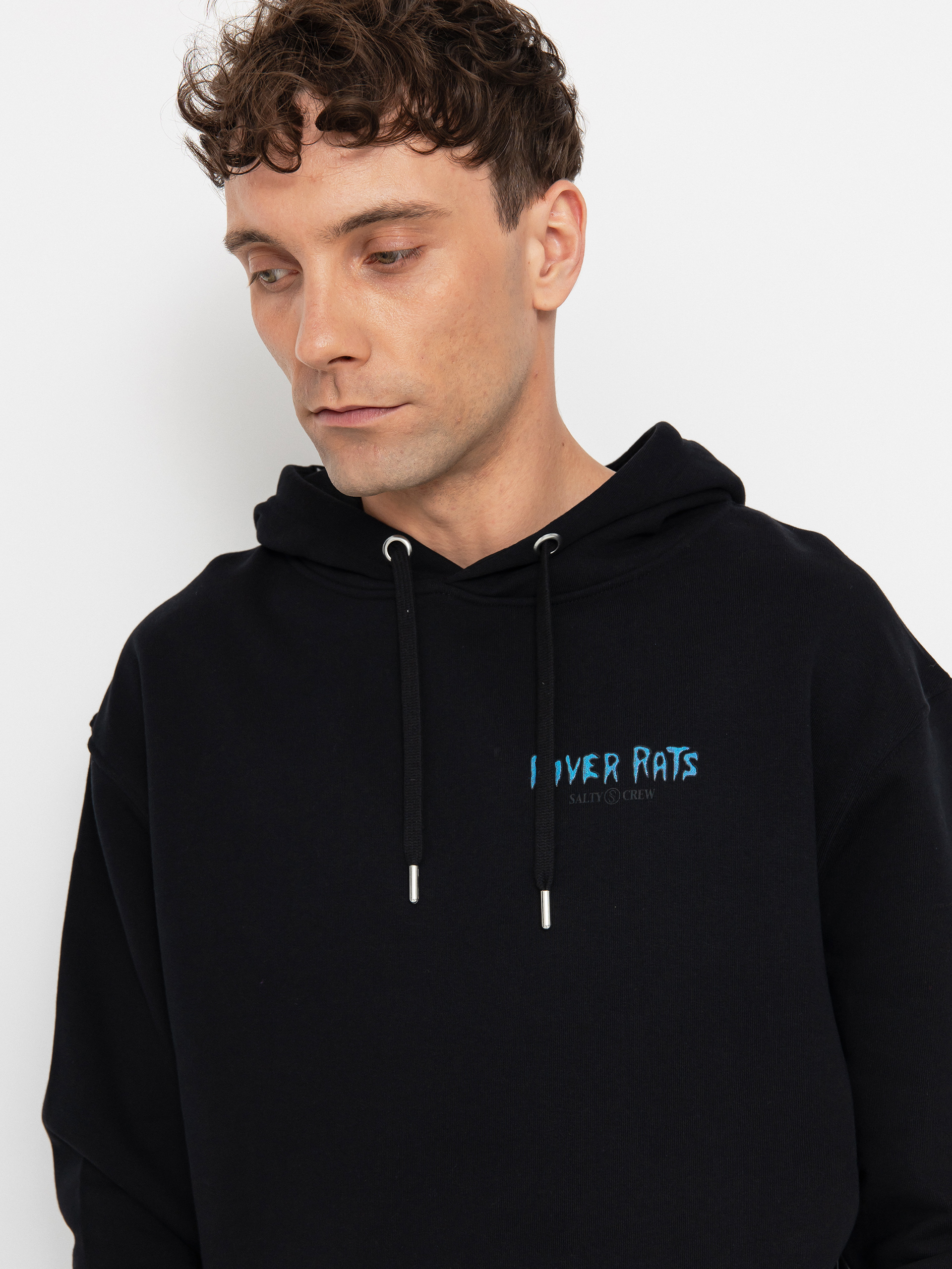 Mikina s kapucí Salty Crew River Rats HD (black)