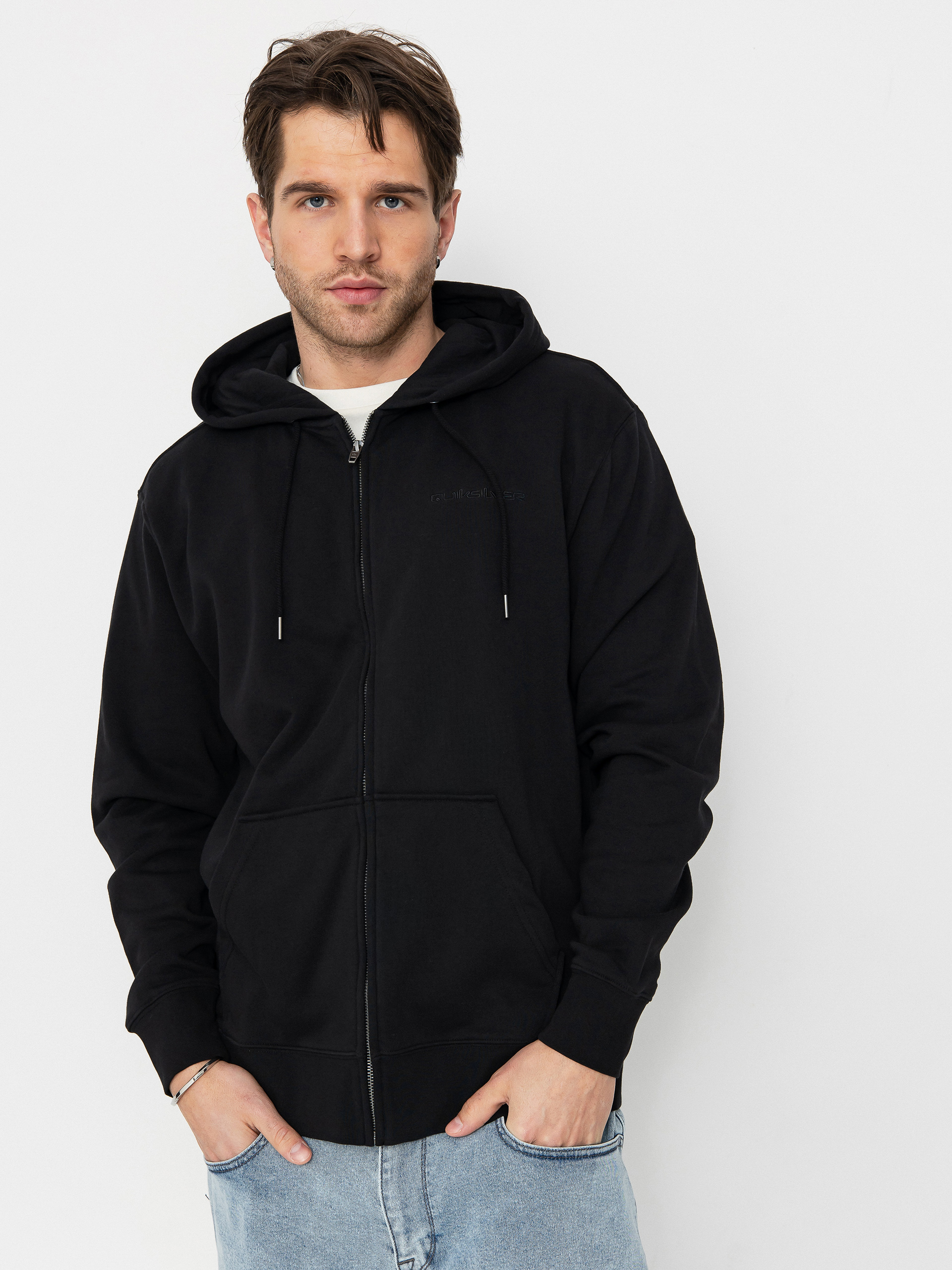 Mikina s kapucí Quiksilver Salt Water ZHD (black)