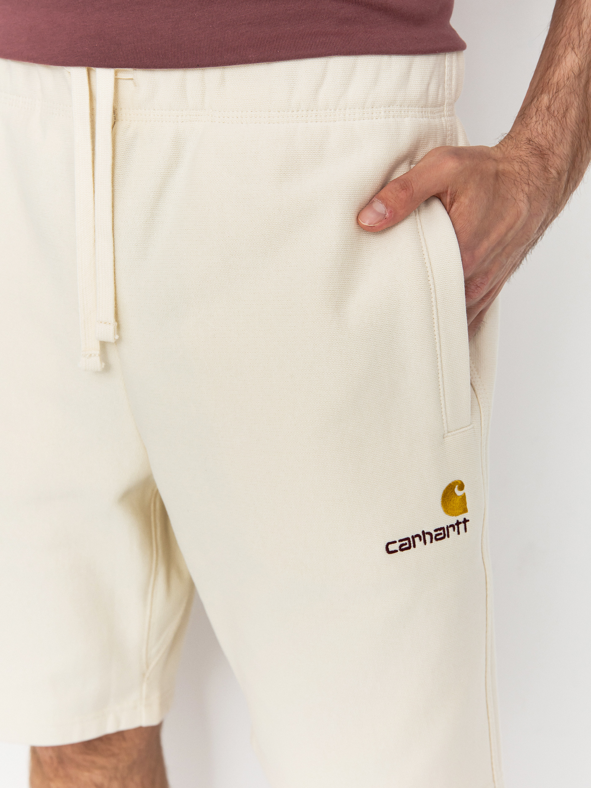 Kraťasy Carhartt WIP American Script (natural)