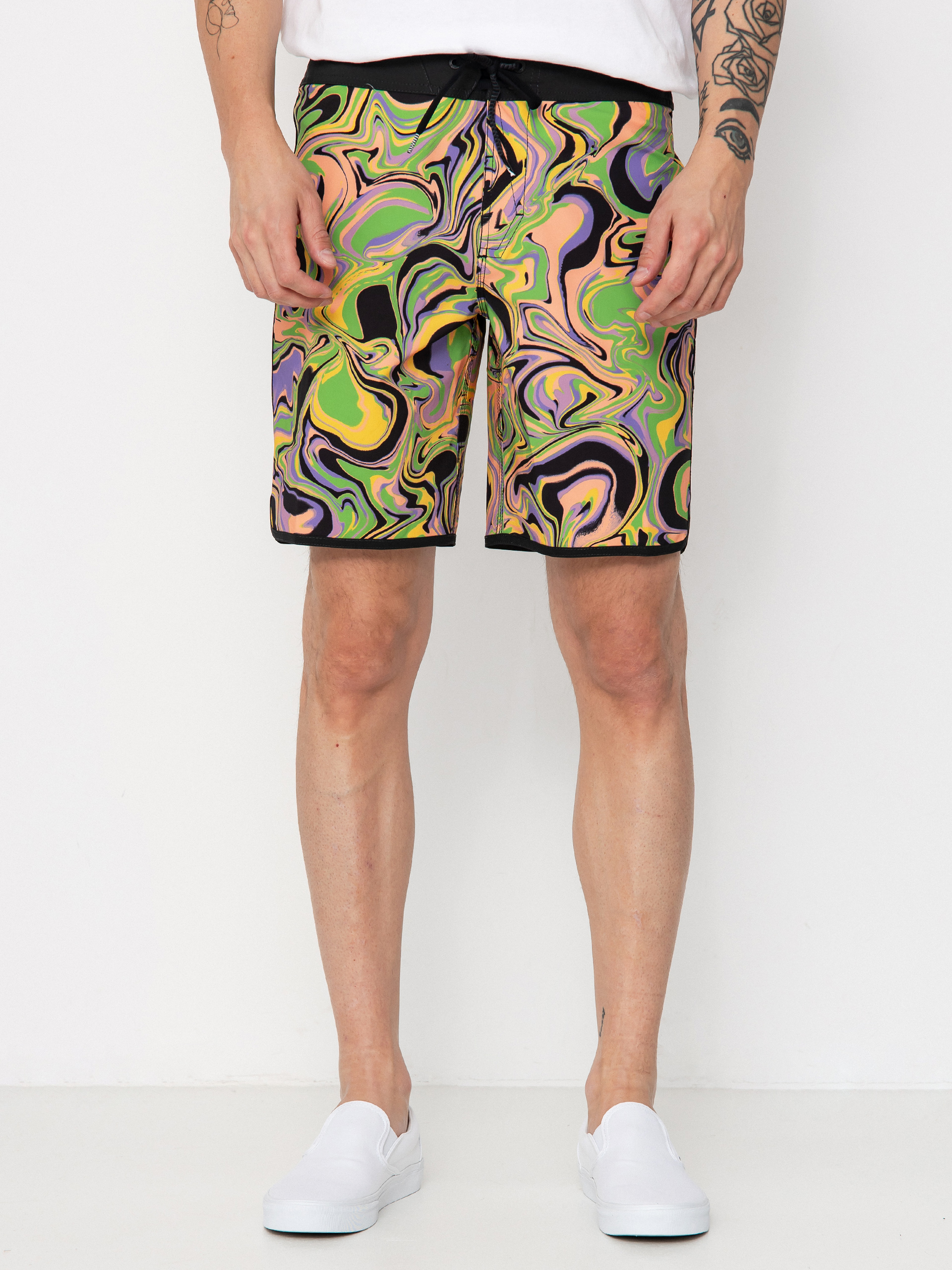 Plážové kraťasy Volcom Infuse Scallop Mod 19 (steel purple)