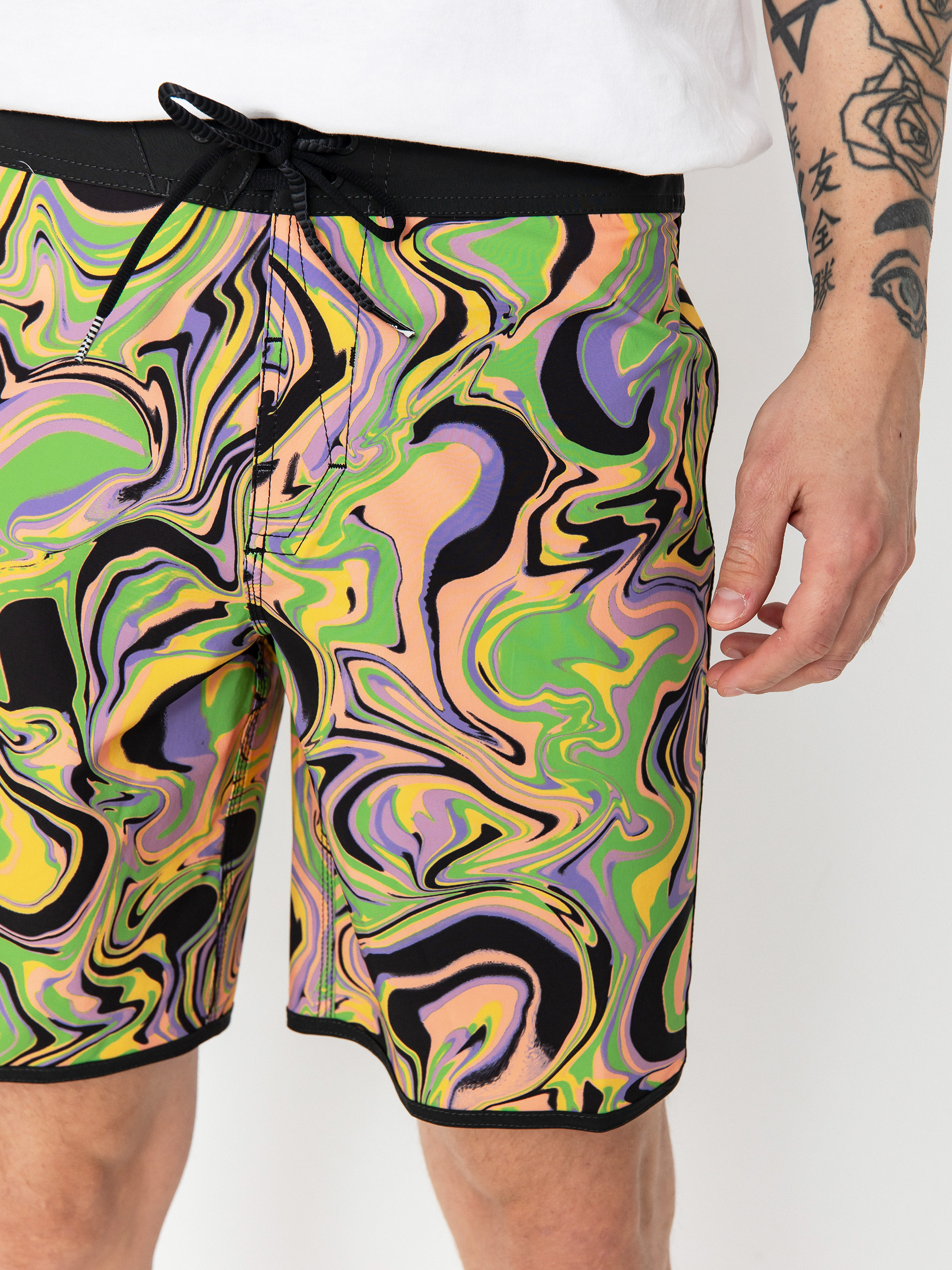 Plážové kraťasy Volcom Infuse Scallop Mod 19 (steel purple)