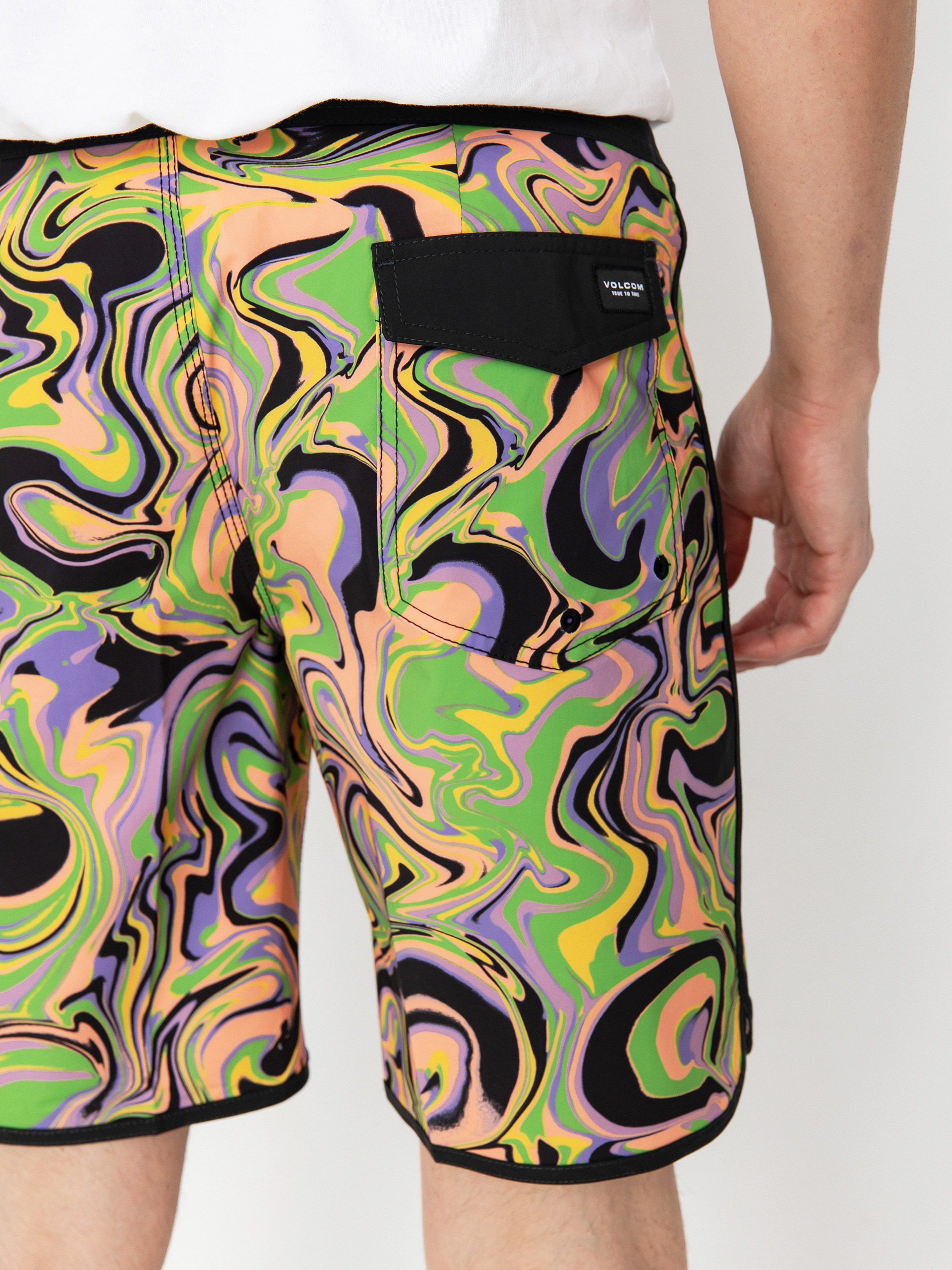 Plážové kraťasy Volcom Infuse Scallop Mod 19 (steel purple)