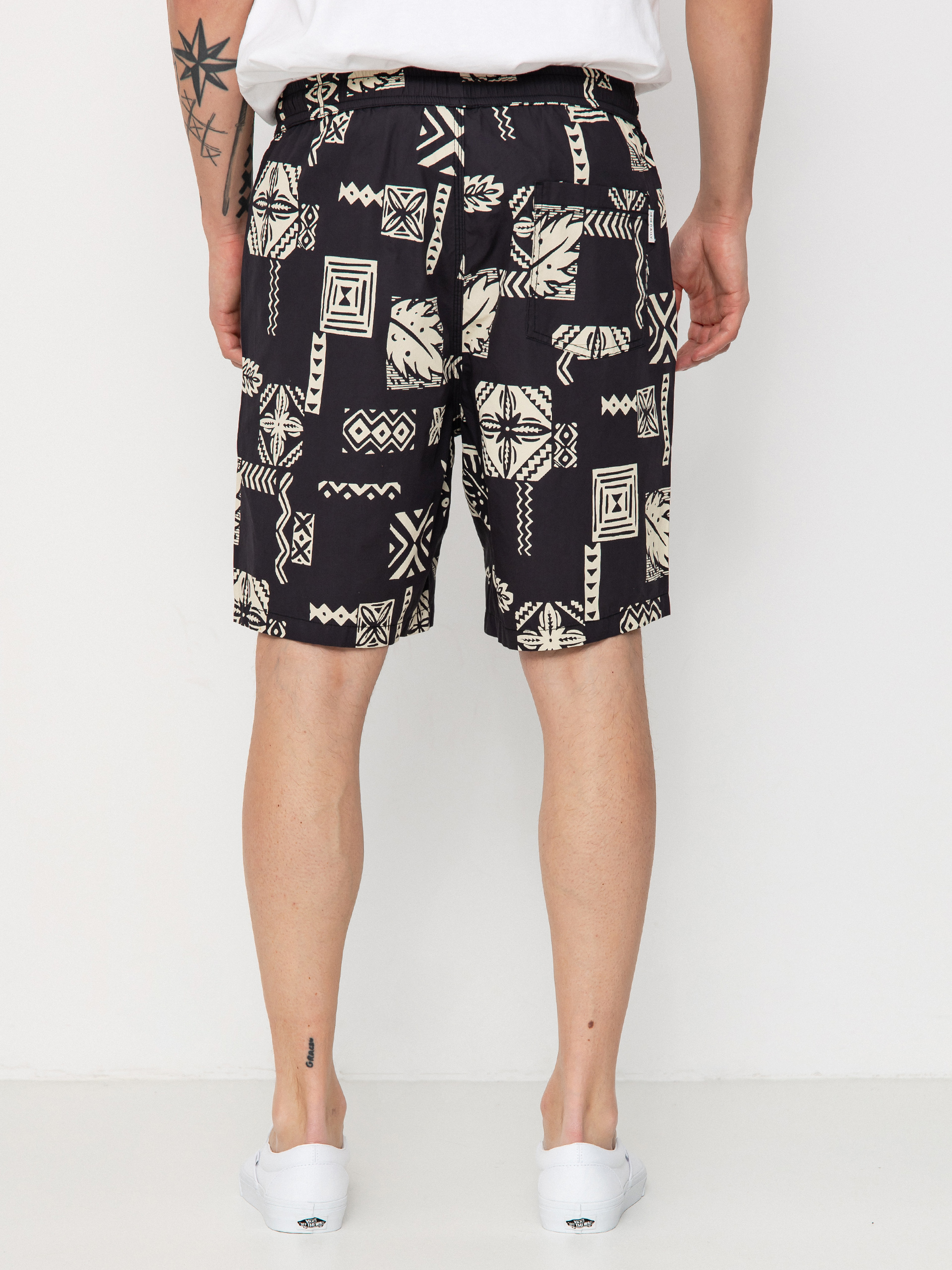 Kraťasy Iriedaily City Relax (black white)