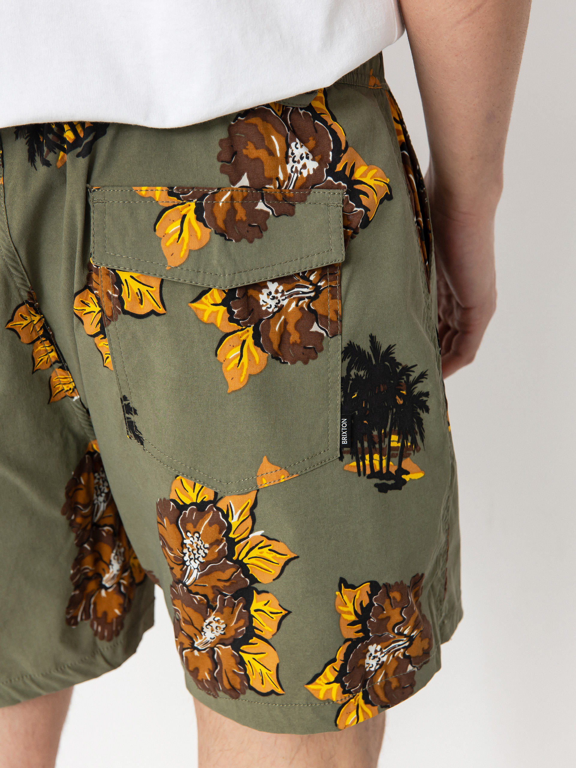 Kraťasy Brixton Everyday Hybrid 5 (olive surplus floral)