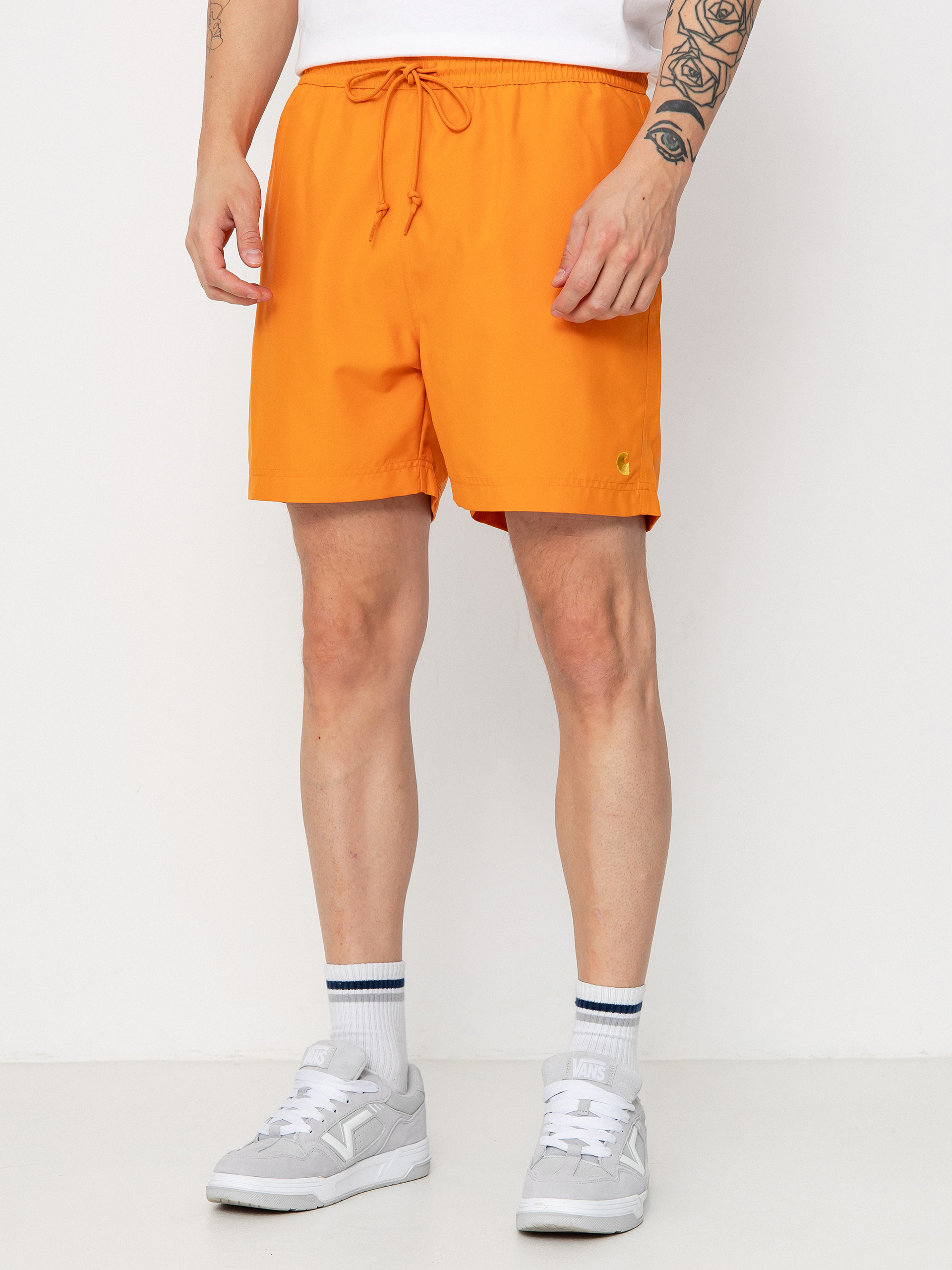 Kraťasy Carhartt WIP Chase Swim (pumpkin/gold)