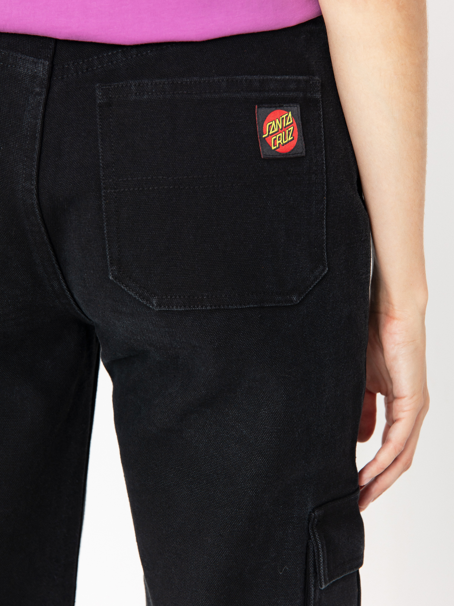 Kalhoty Santa Cruz Workers Cargo Wmn (black wash)