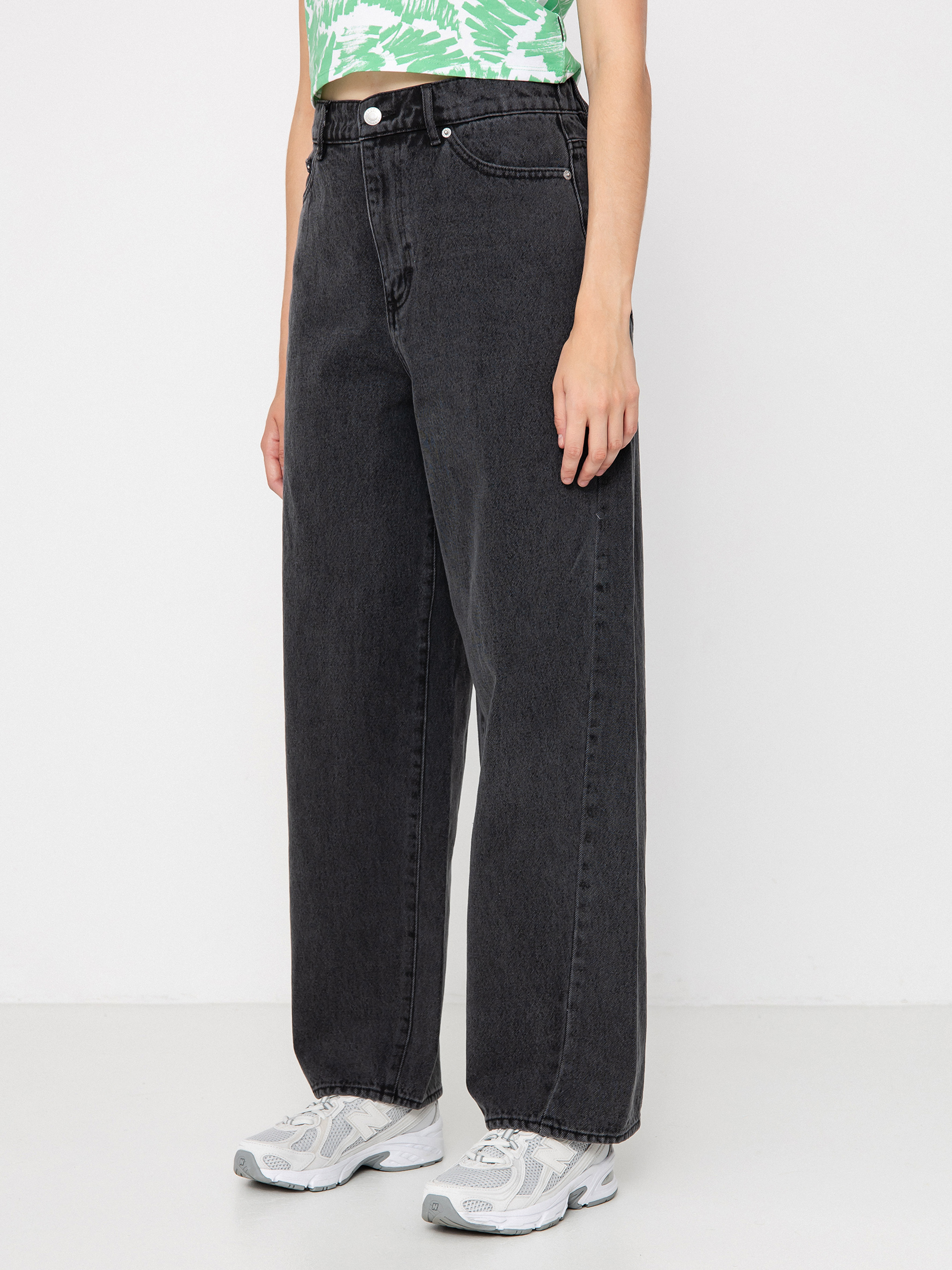 Kalhoty OBEY Leah III Baggy Denim Wmn (black ash)