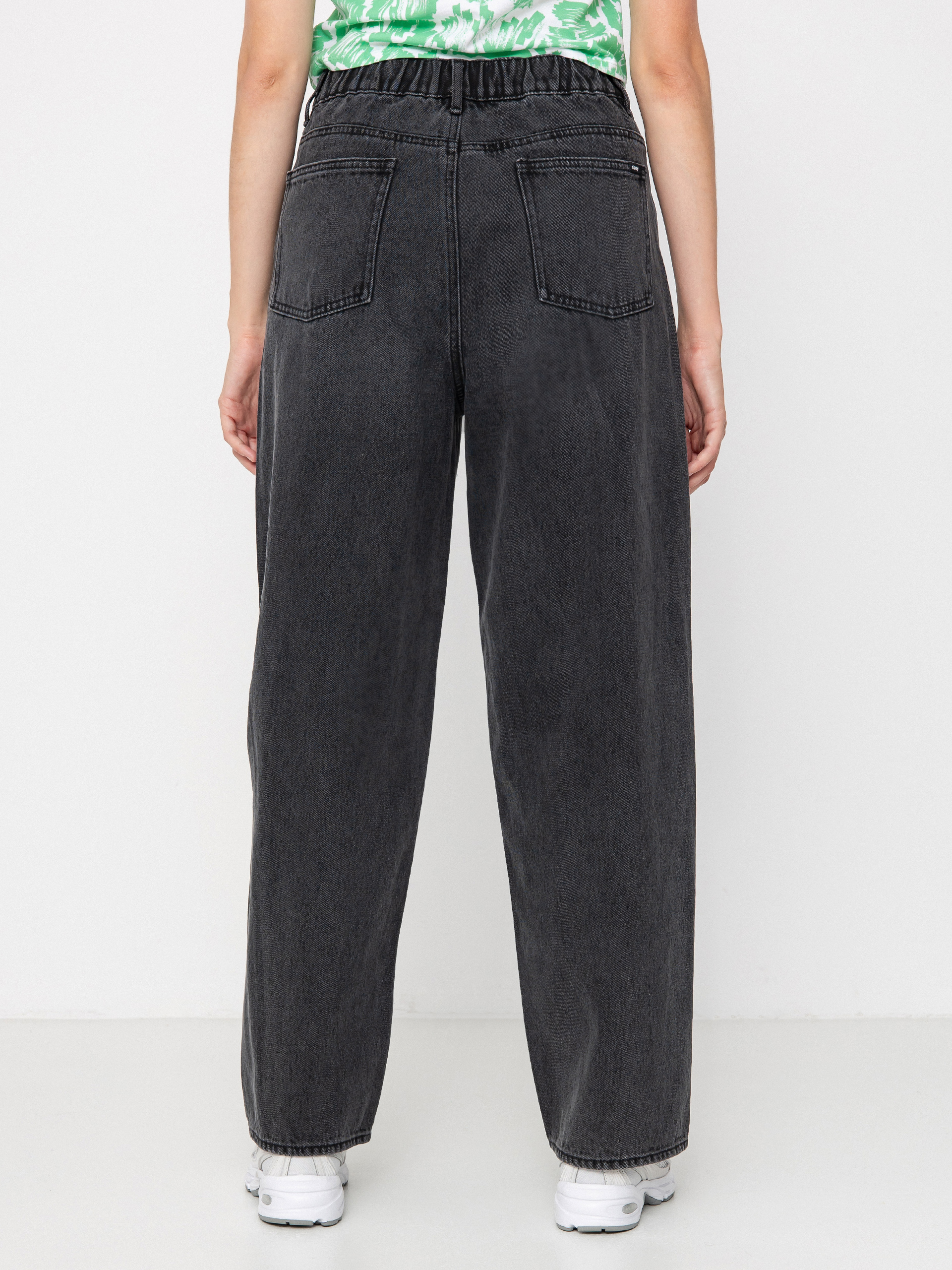 Kalhoty OBEY Leah III Baggy Denim Wmn (black ash)
