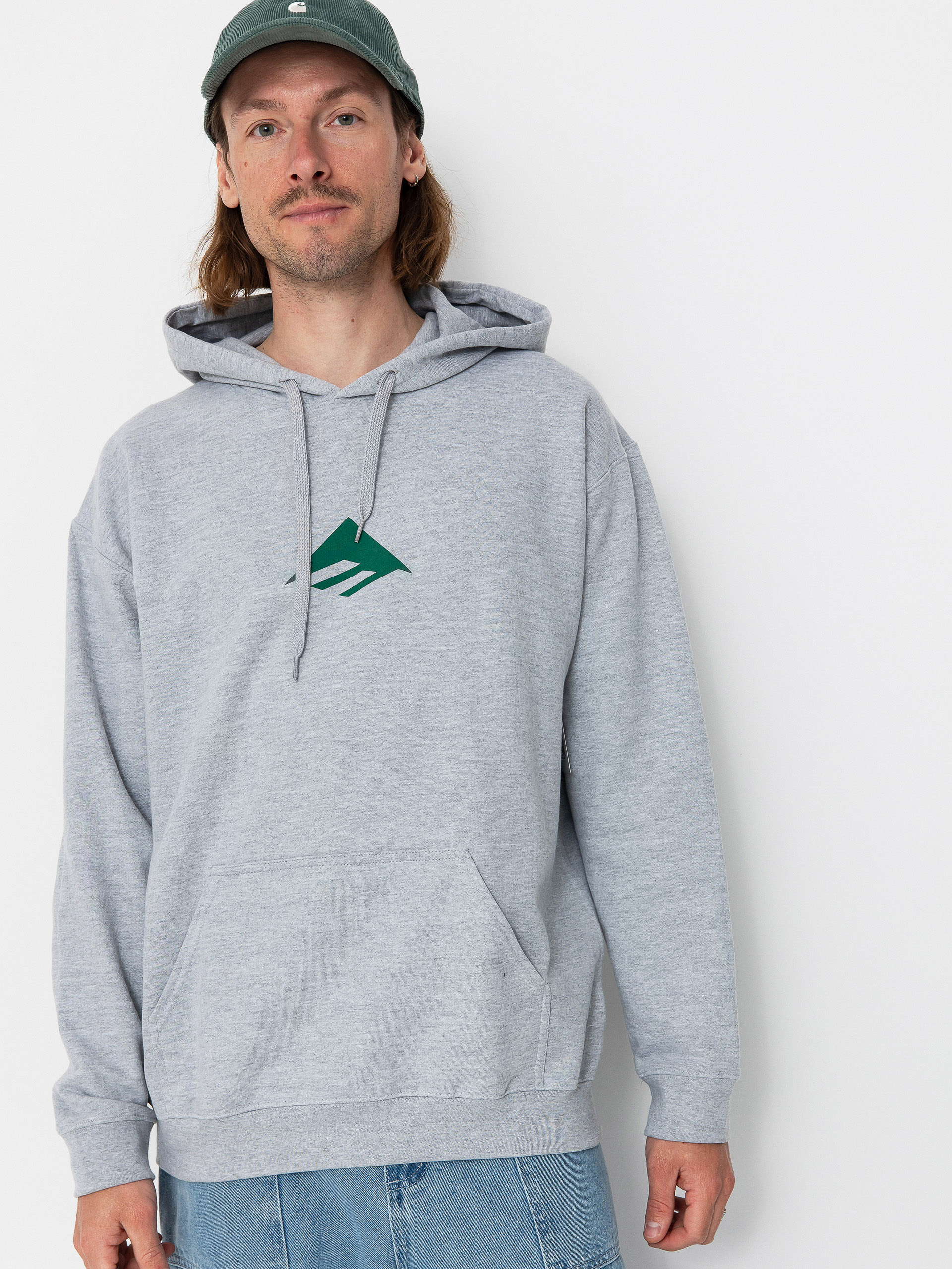 Mikina s kapucí Emerica Triangle HD (grey/heather)
