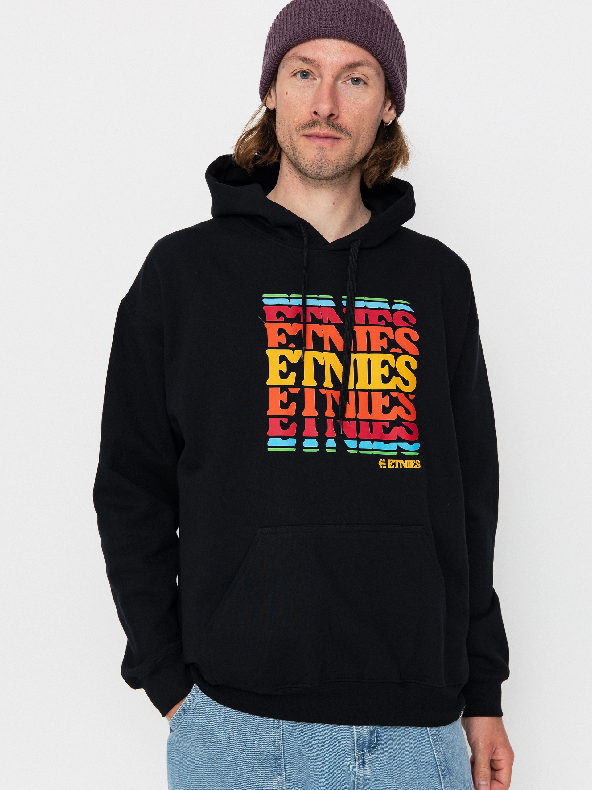 Mikina s kapucu00ed Etnies Stack Retro HD (black)