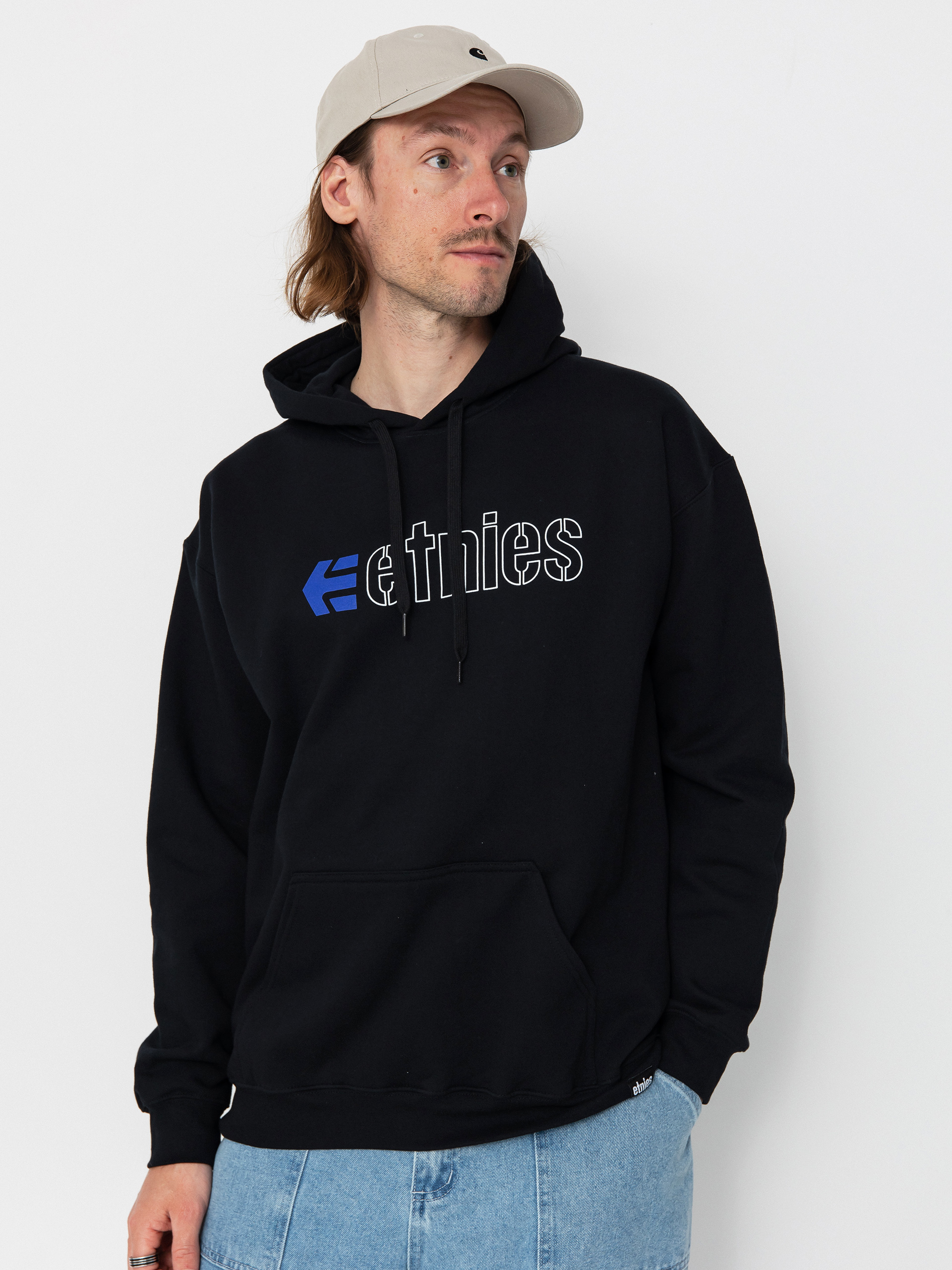 Mikina s kapucí Etnies Ecorp HD (black/blue/white)