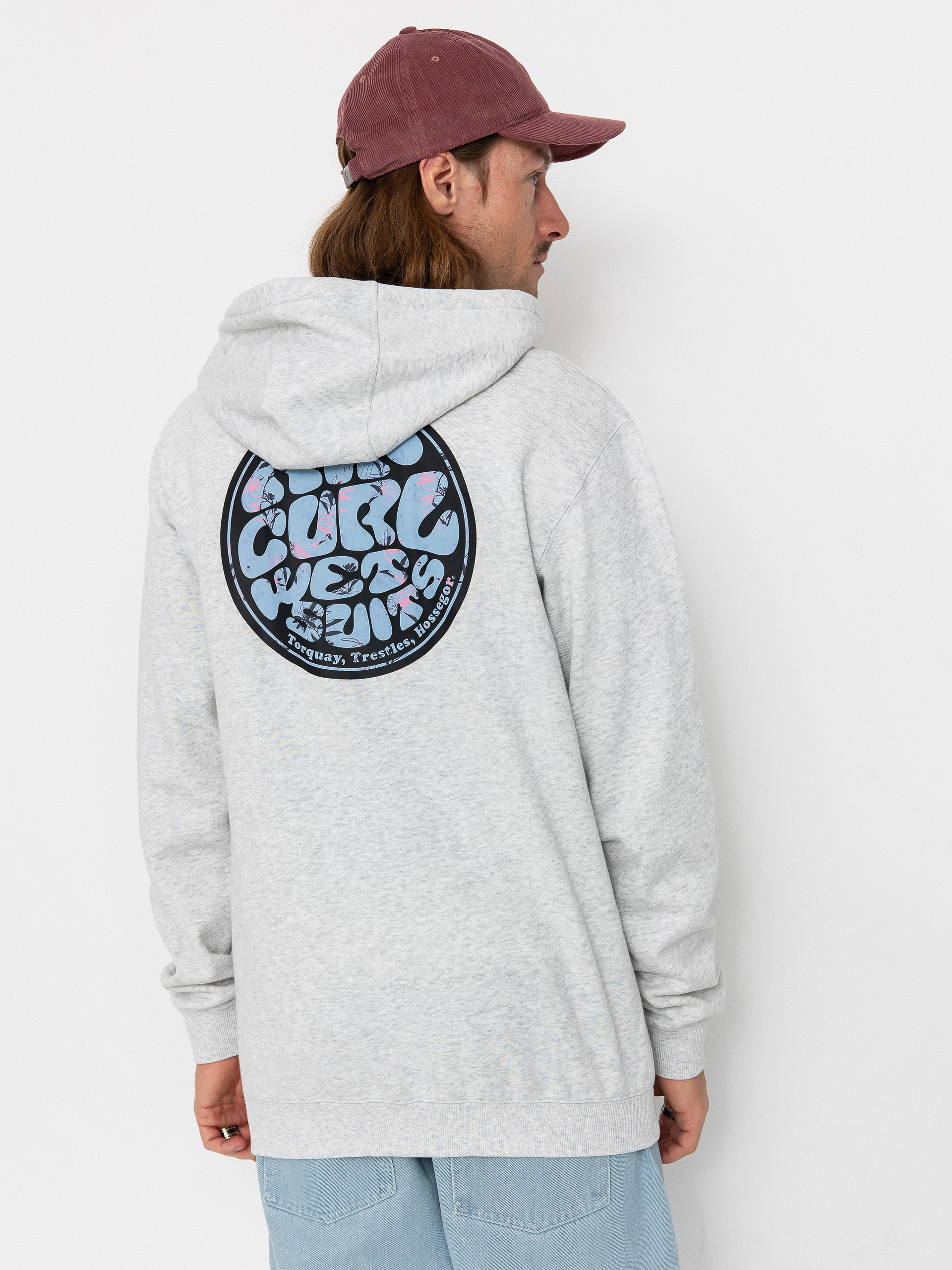 Mikina s kapucu00ed Rip Curl Wettie Passage Icon ZHD (grey heather)