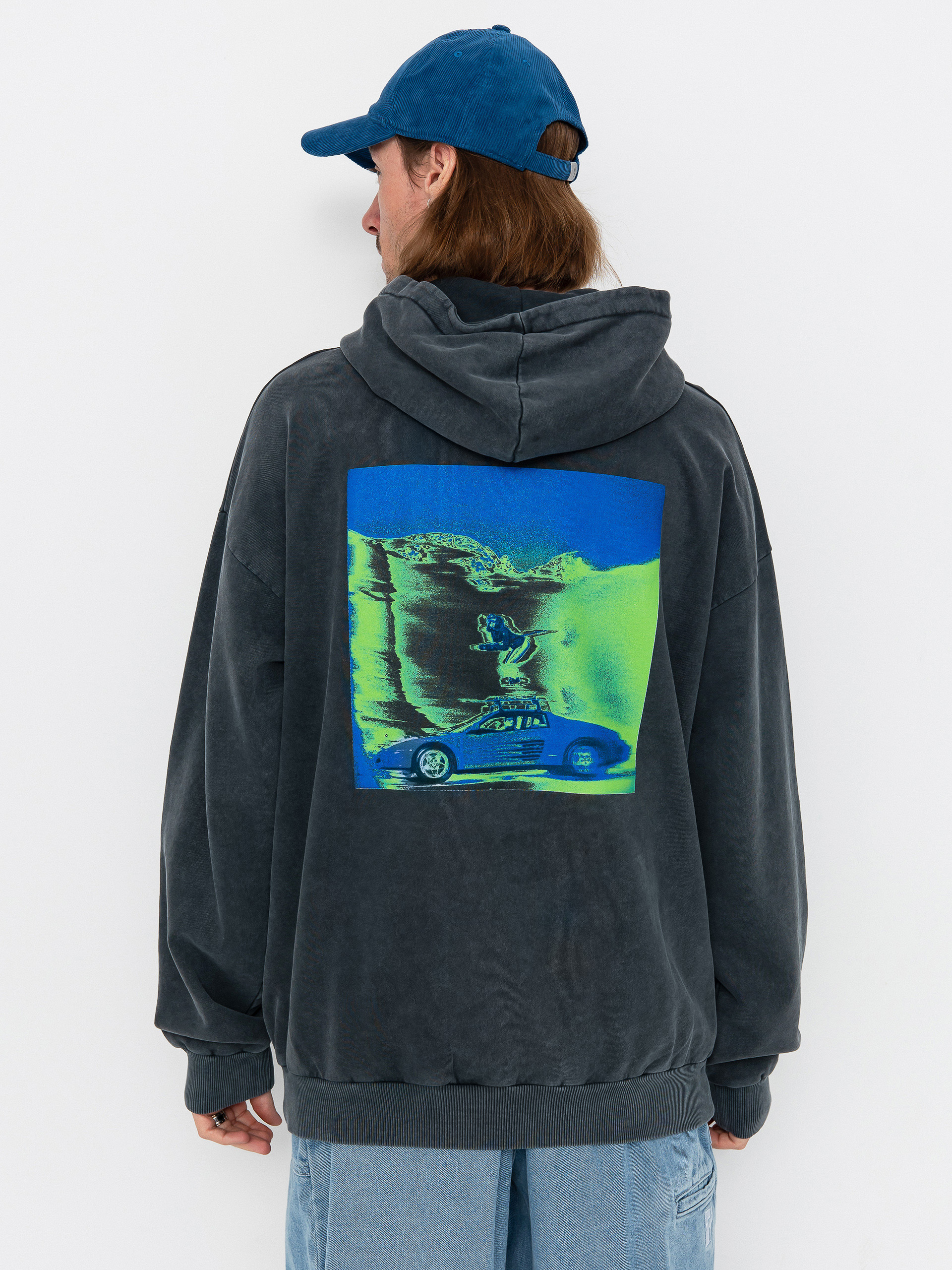 Mikina s kapucí Beyond Medals Acid Ski HD (black)
