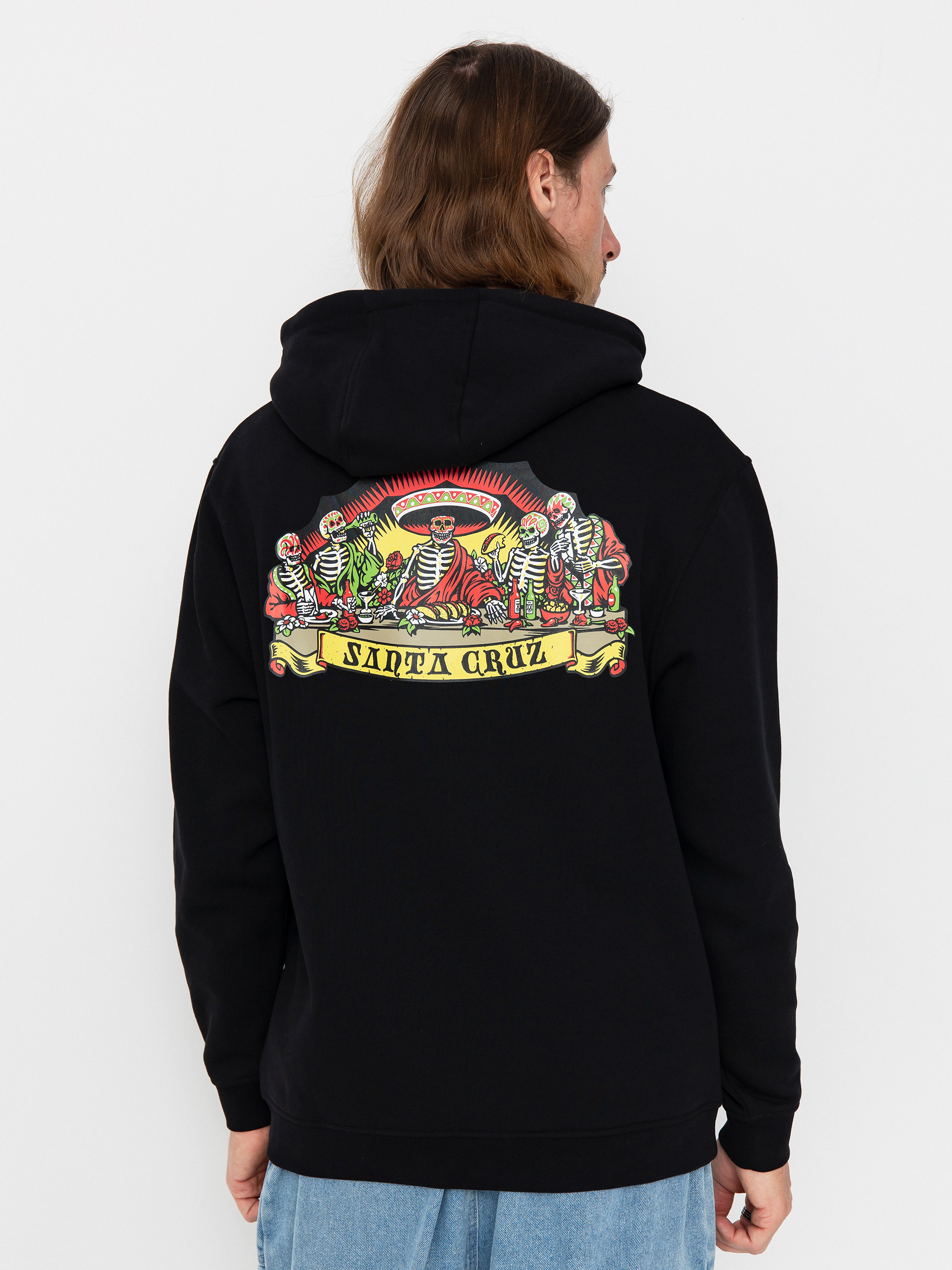 Mikina s kapucí Santa Cruz Guzman Scroll Front HD (black)