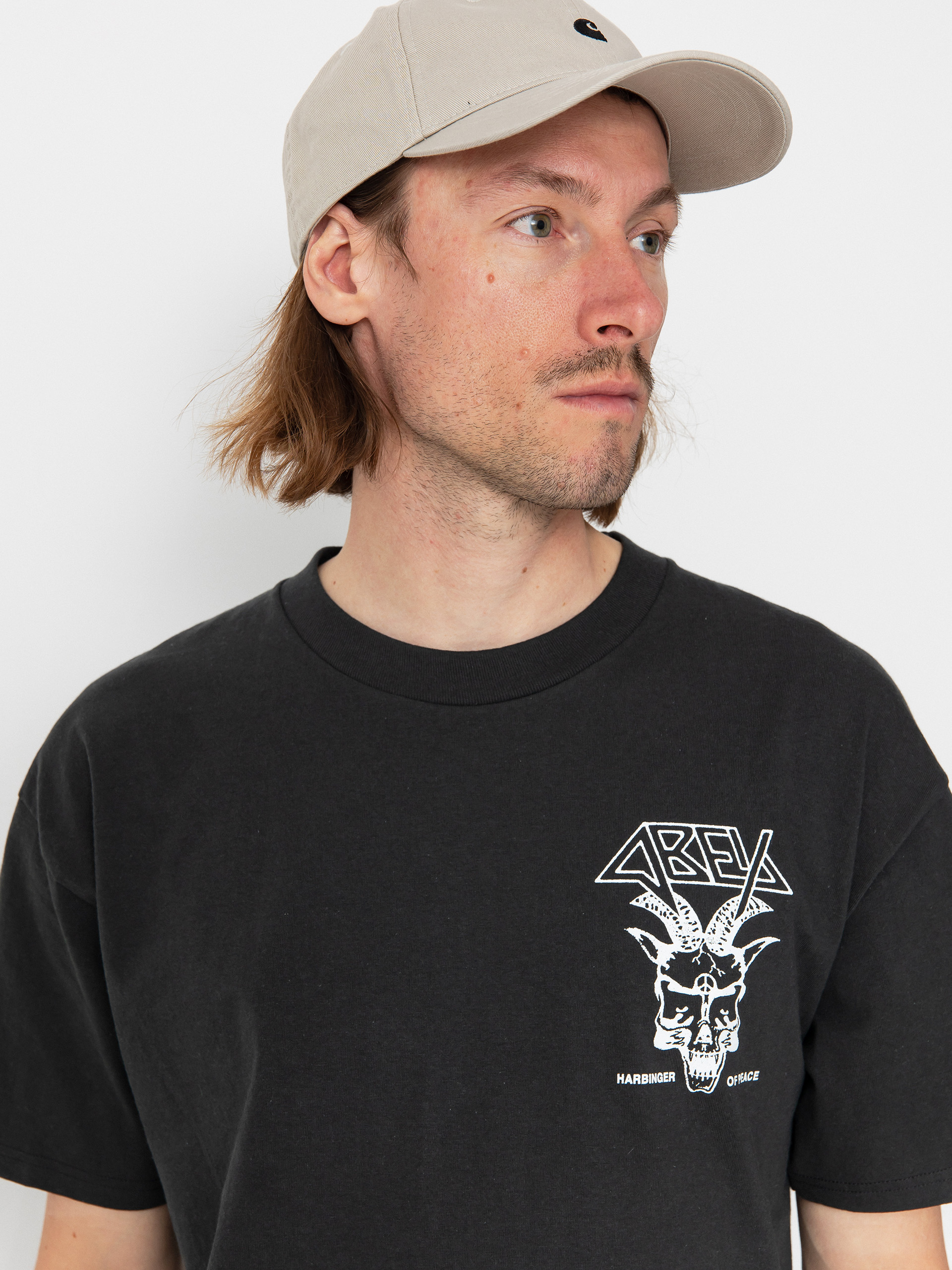 Tričko OBEY Harbinger Of Peace (vintage black)