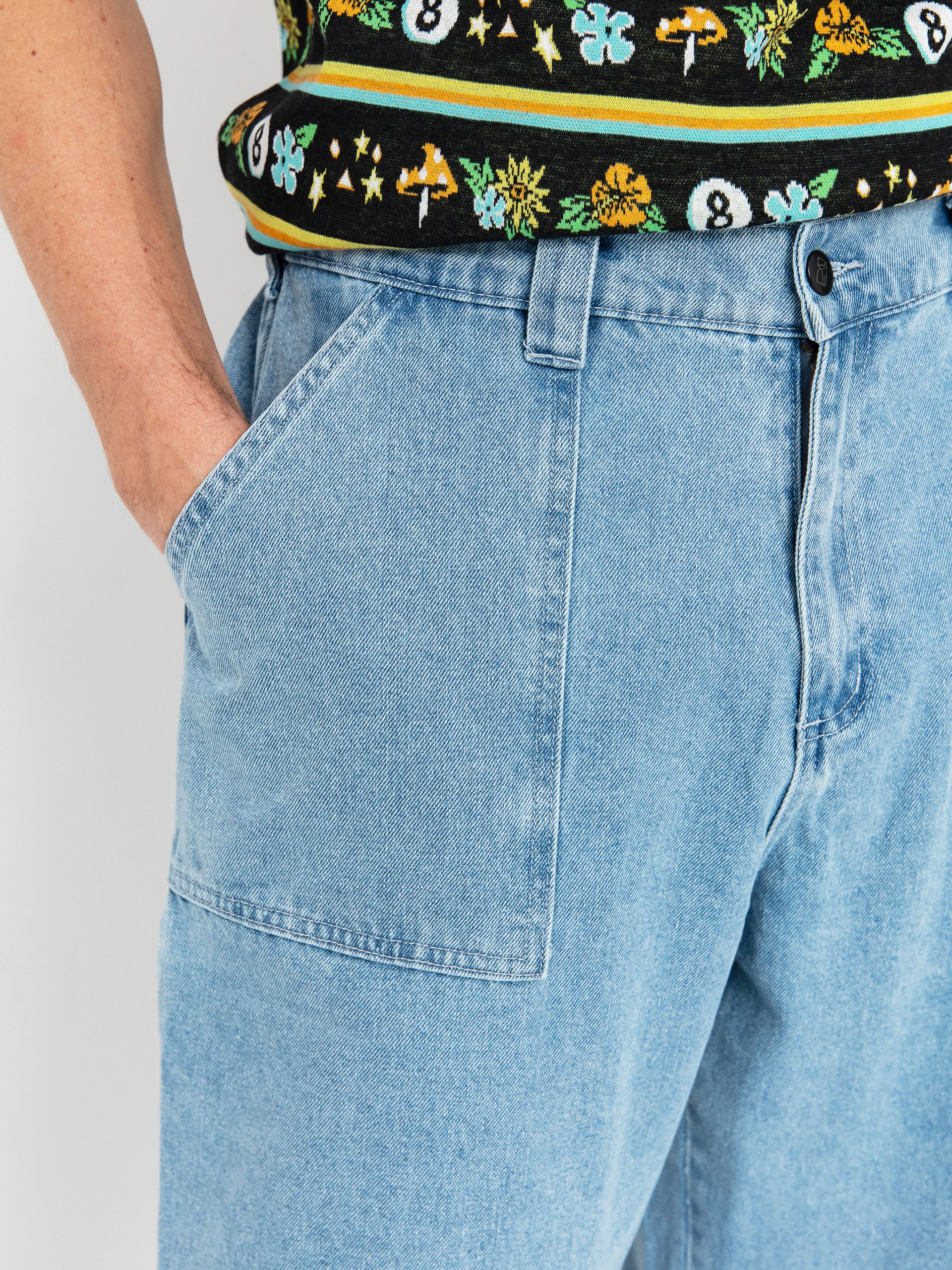 Kalhoty Poetic Collective Painter (light denim wash)