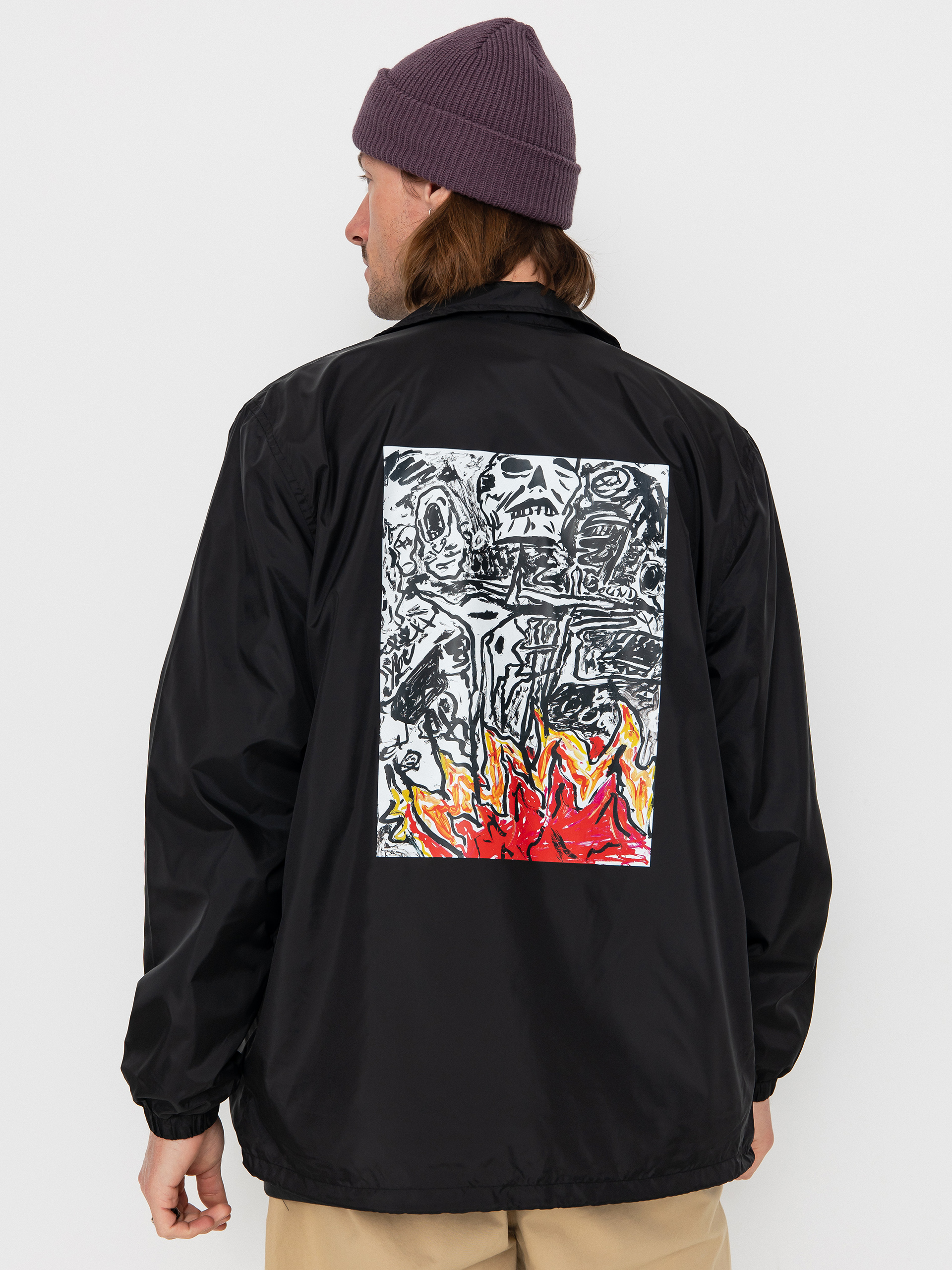 Bunda Poetic Collective Burning Skull Coach (black)