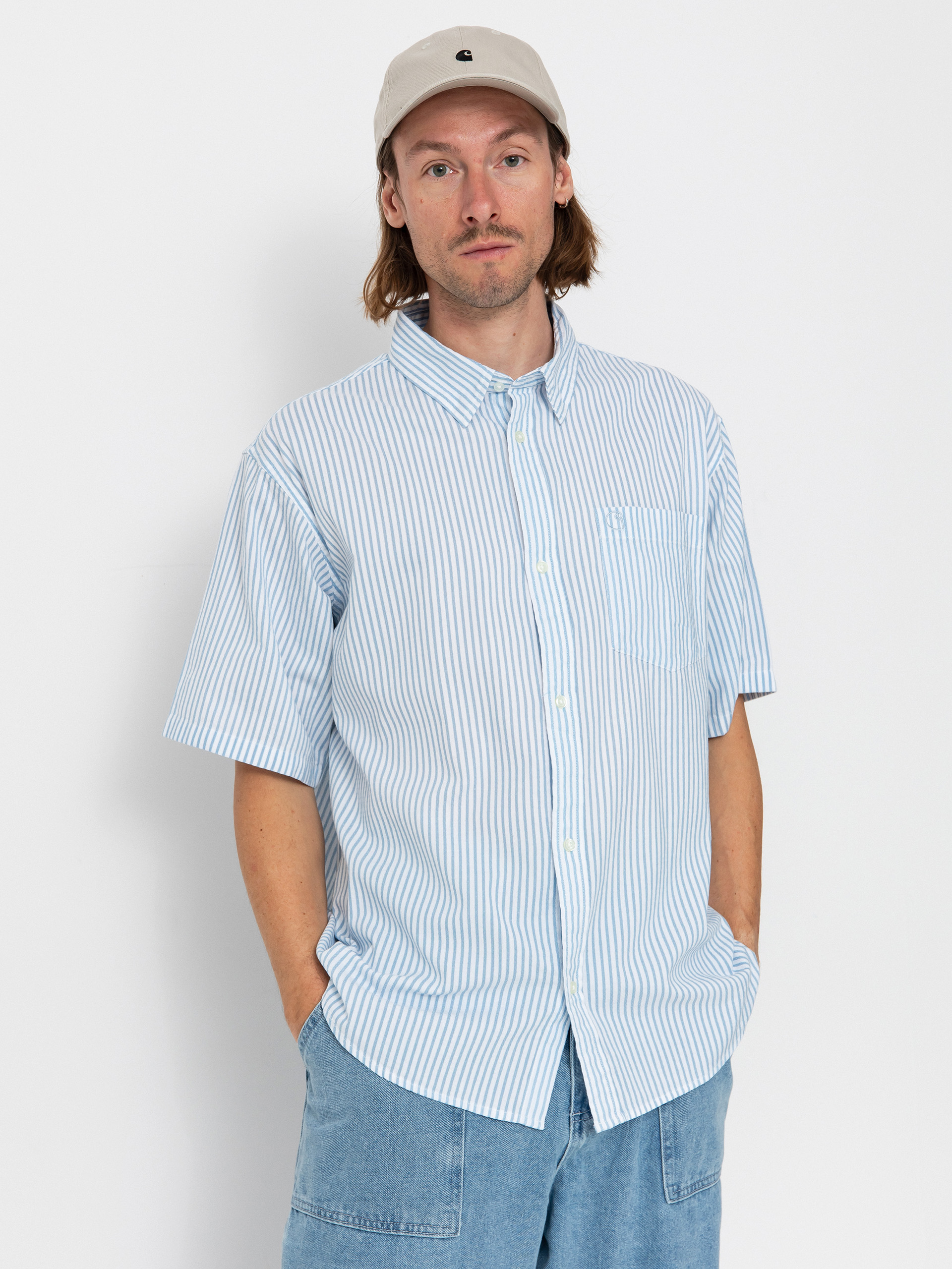 Košile Carhartt WIP Phelps (phelps stripe/bluebird)