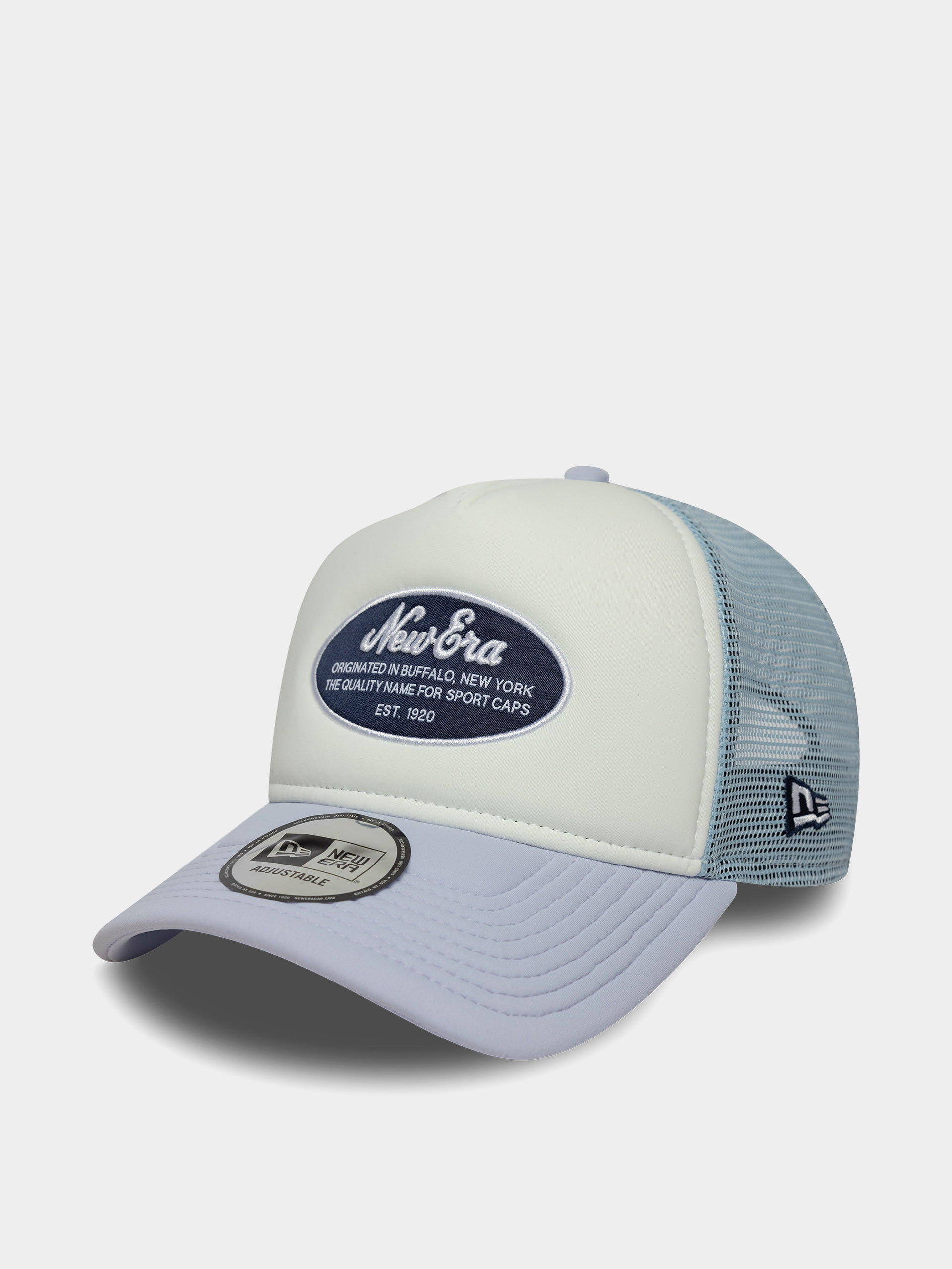 Kšiltovka  New Era Oval Foam Patch Trucker (white/violet)