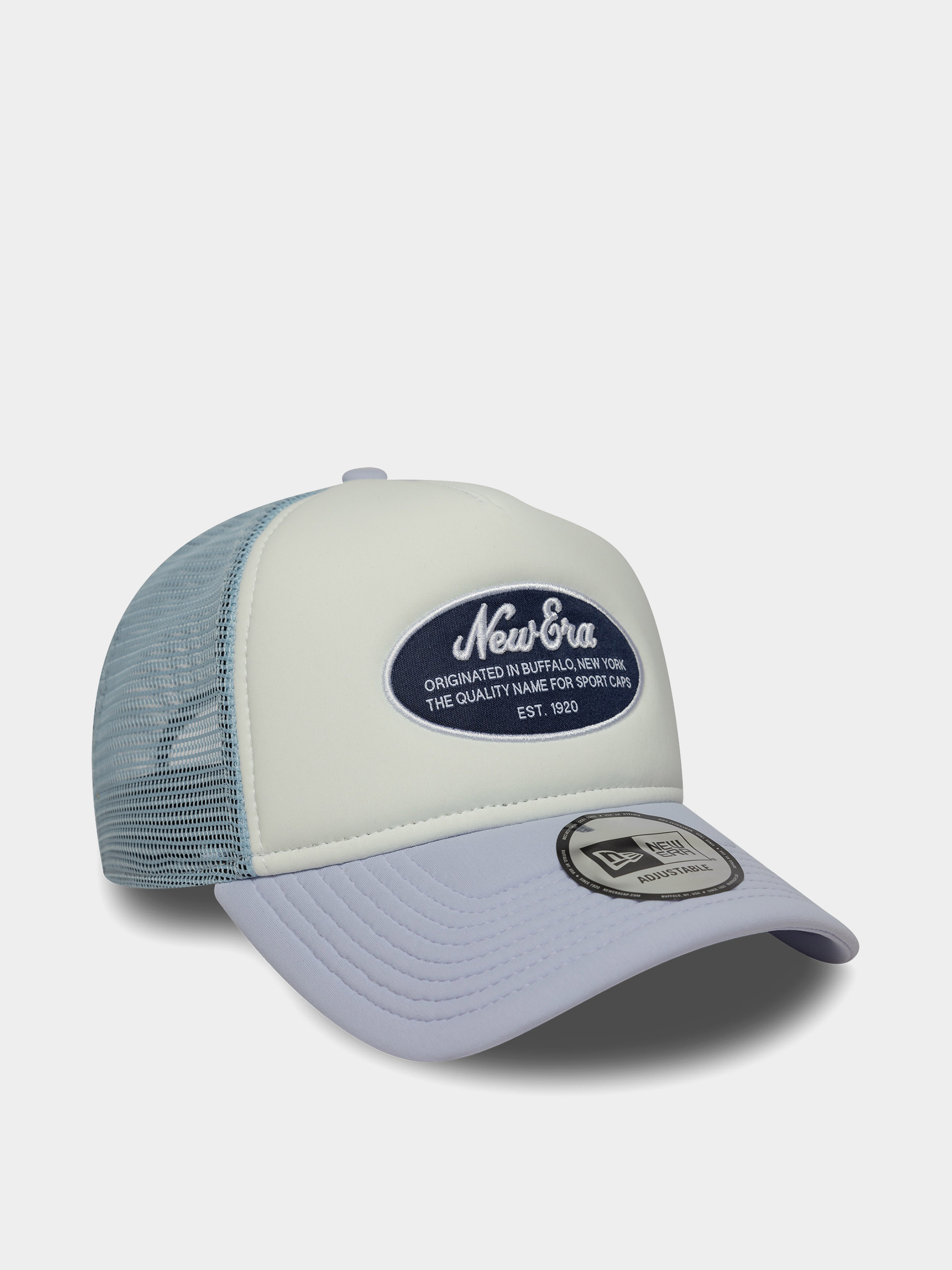 Kšiltovka  New Era Oval Foam Patch Trucker (white/violet)