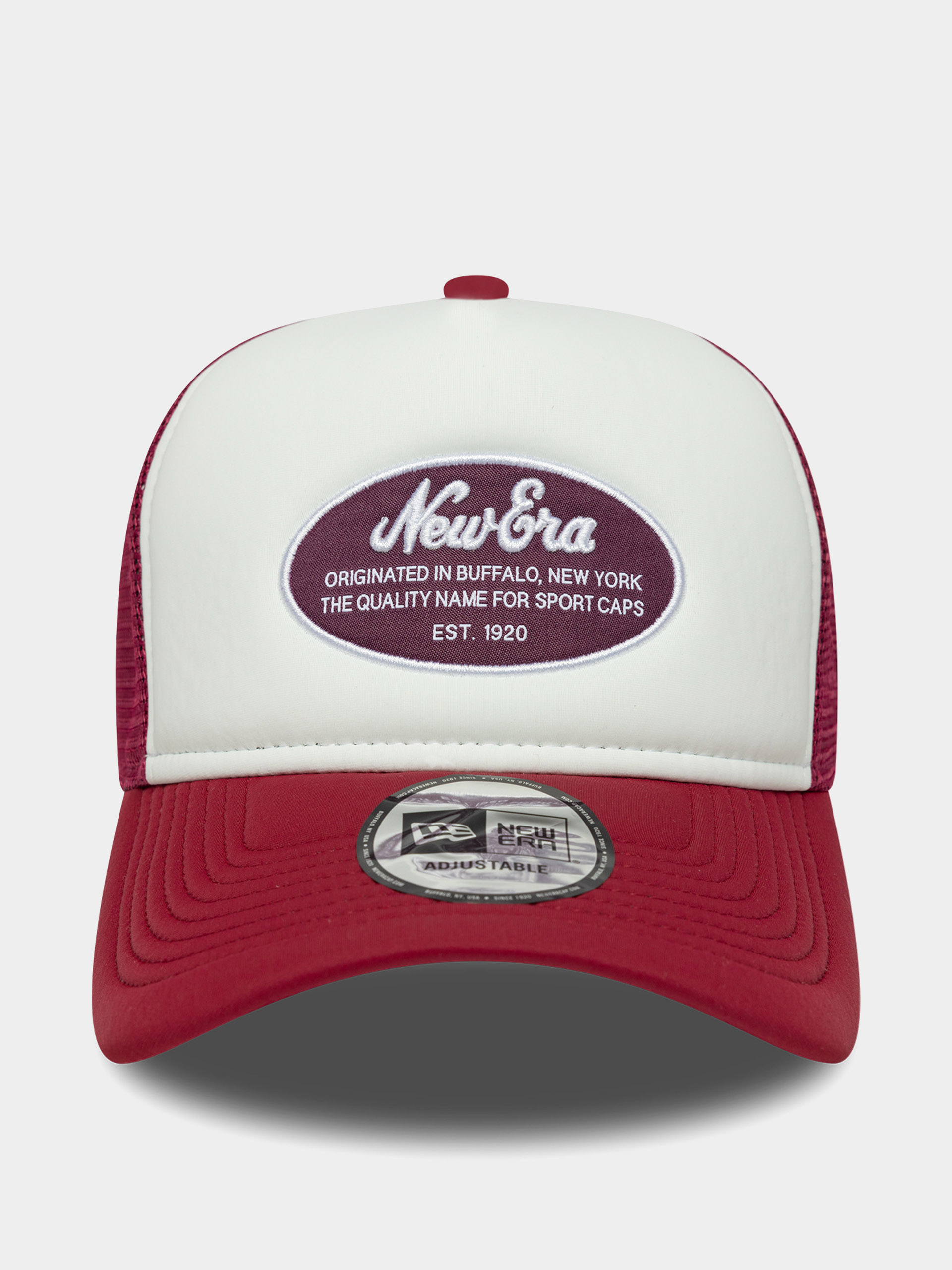 Kšiltovka  New Era Oval Foam Patch Trucker (cherry/white)
